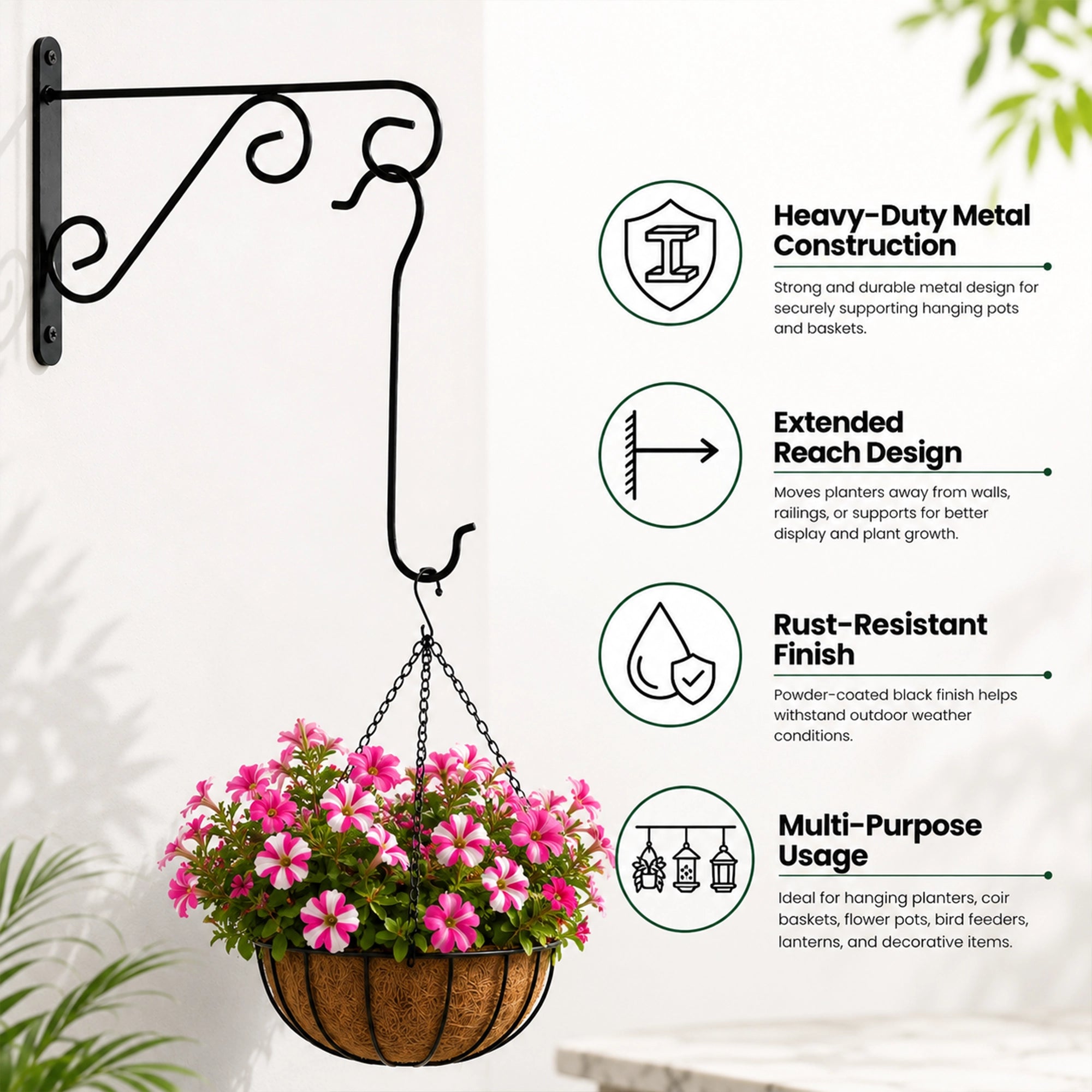 Urban Plant Metal Pot Extension Hooks