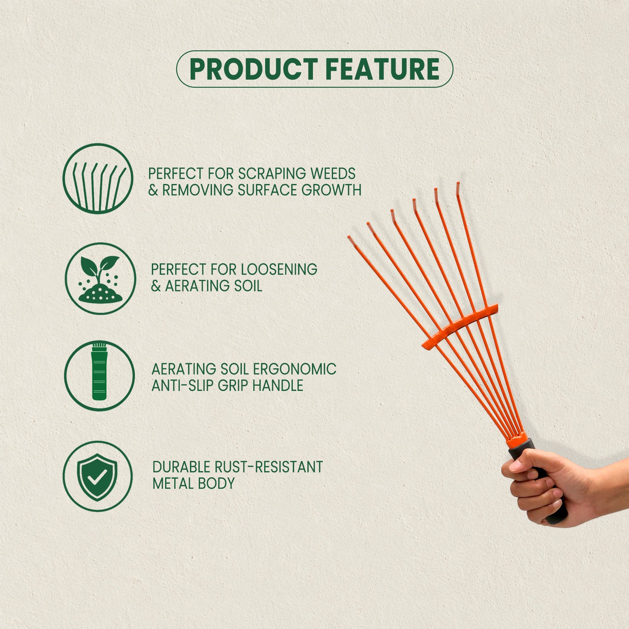 Hand Rake for Gardening