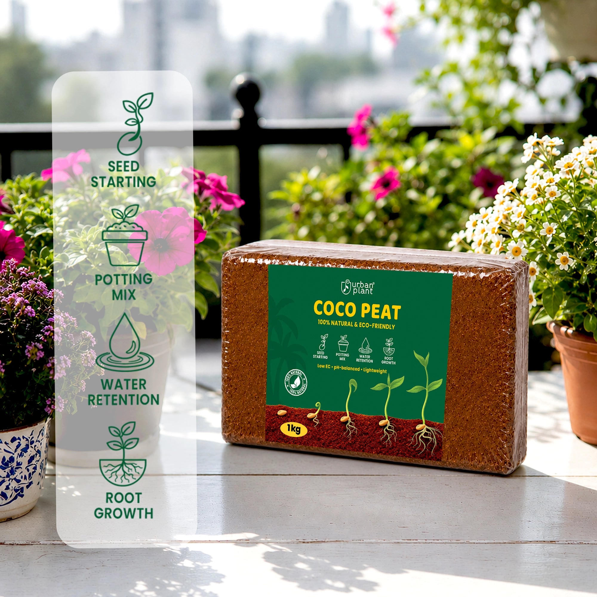 Urban Plant Cocopeat Brick - 1 kg