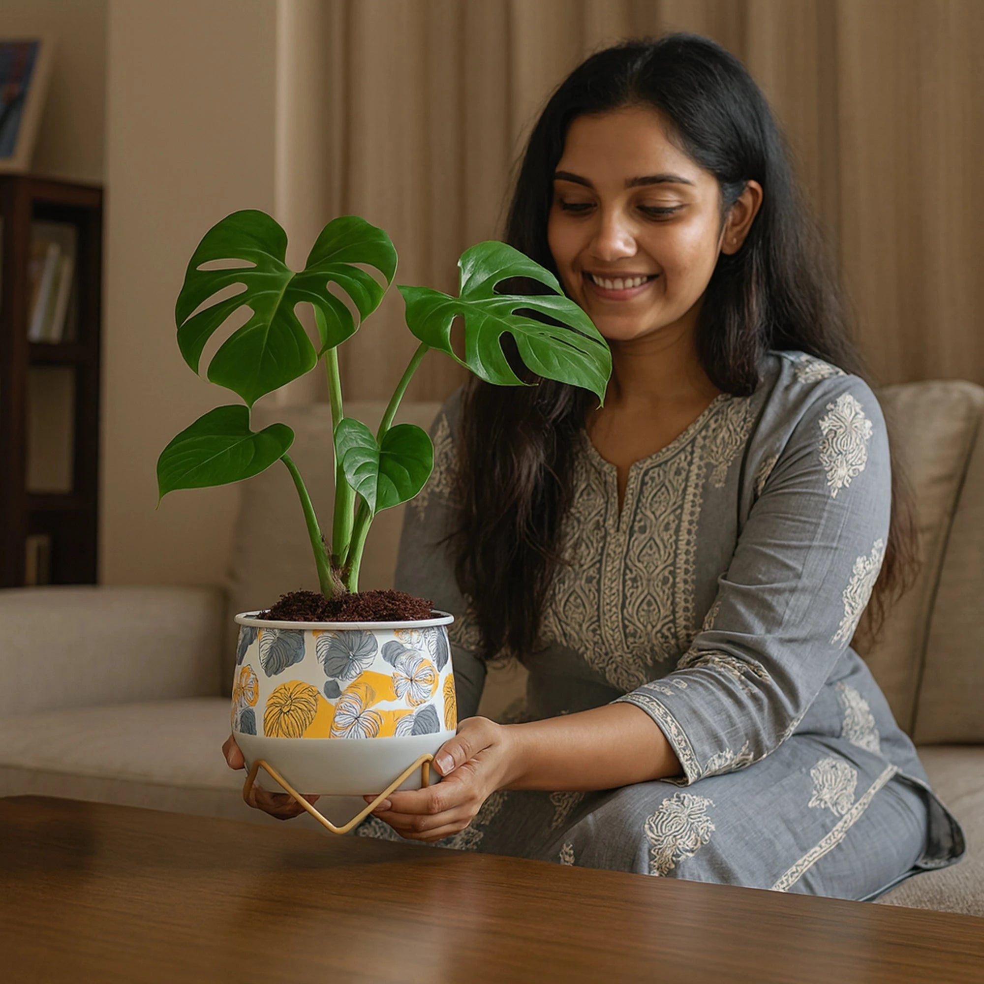 Caramel Metal Planter Metal Planter Urban Plant 