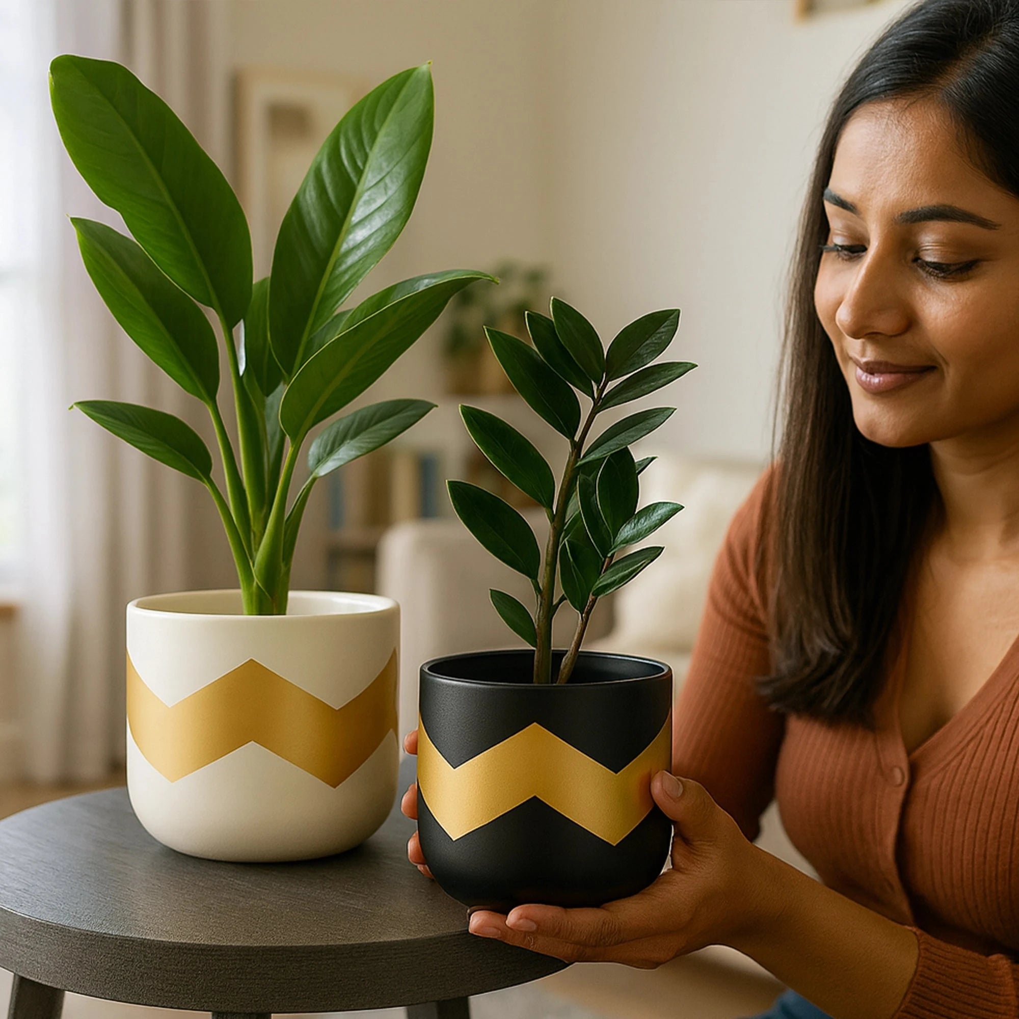 Terracotta Wonders - (Set of 2) Terracotta Pot Urban Plant 