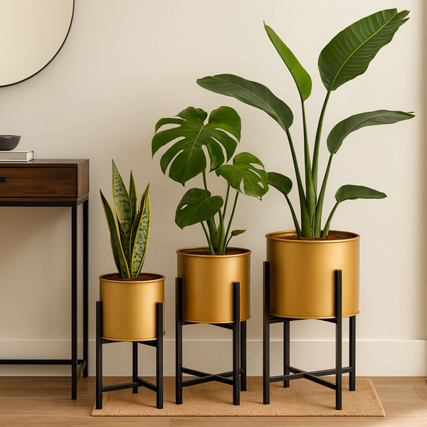 Scandinavian Planters - (Set of 3) Metal Planter Urban Plant 