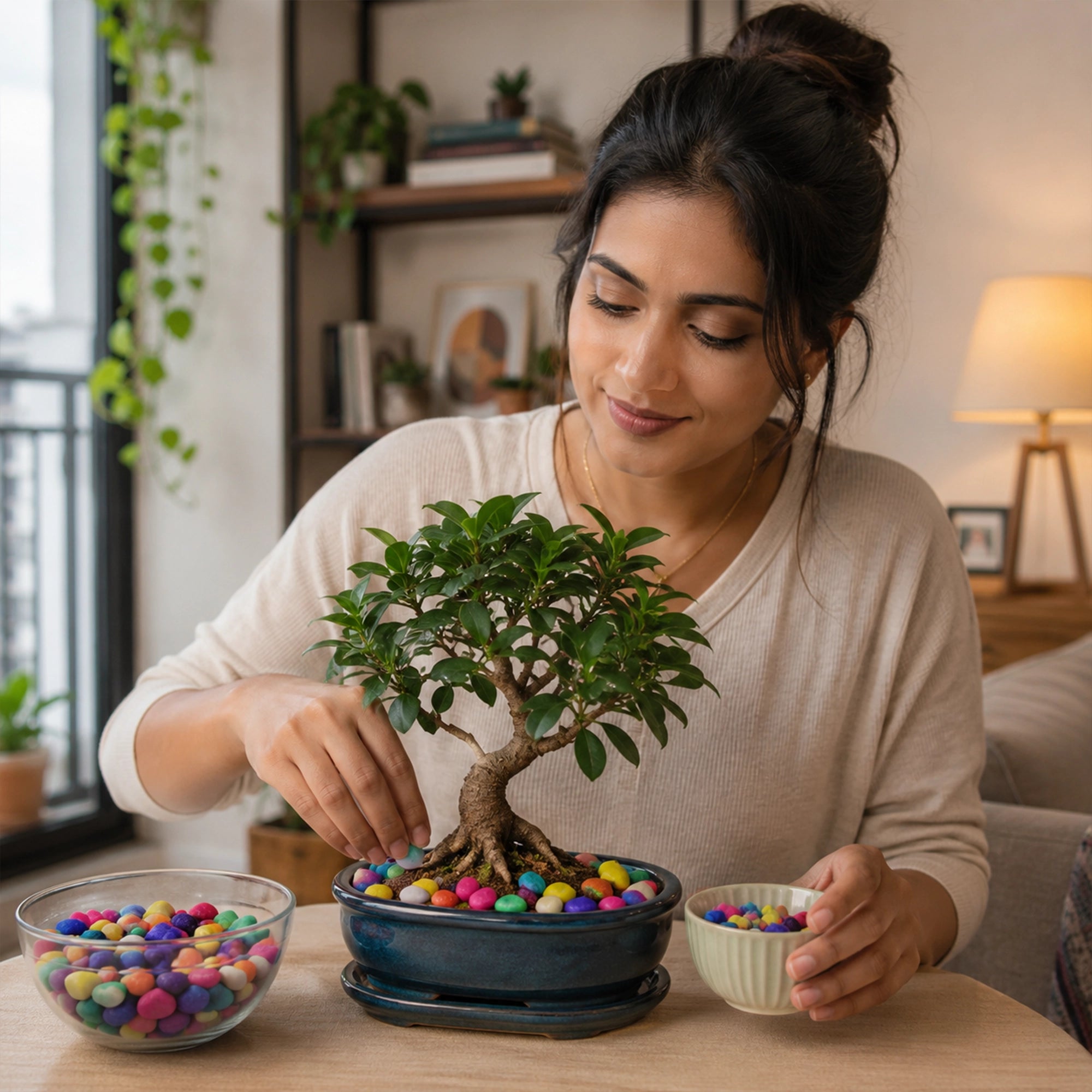 Urban Plant Colourful Decorative Pebbles or stone for Pot