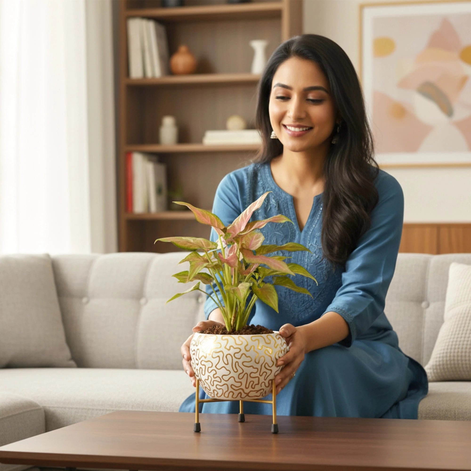 Orchard Table-top Metal Pot Metal Planter Urban Plant 