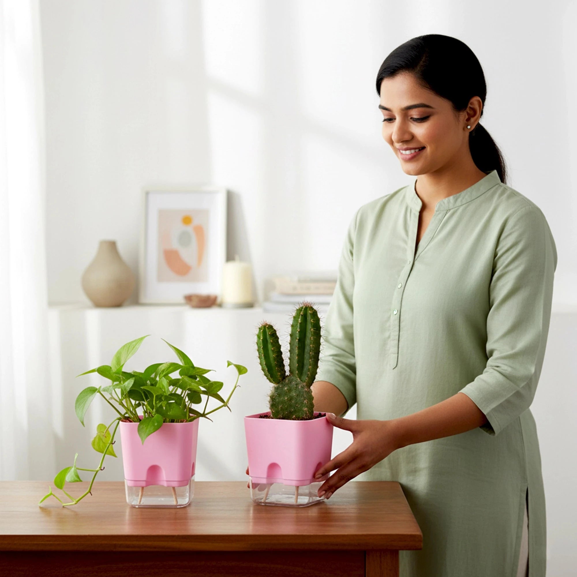 Aquaflow Self Watering Pot Plastic Pot Urban Plant 