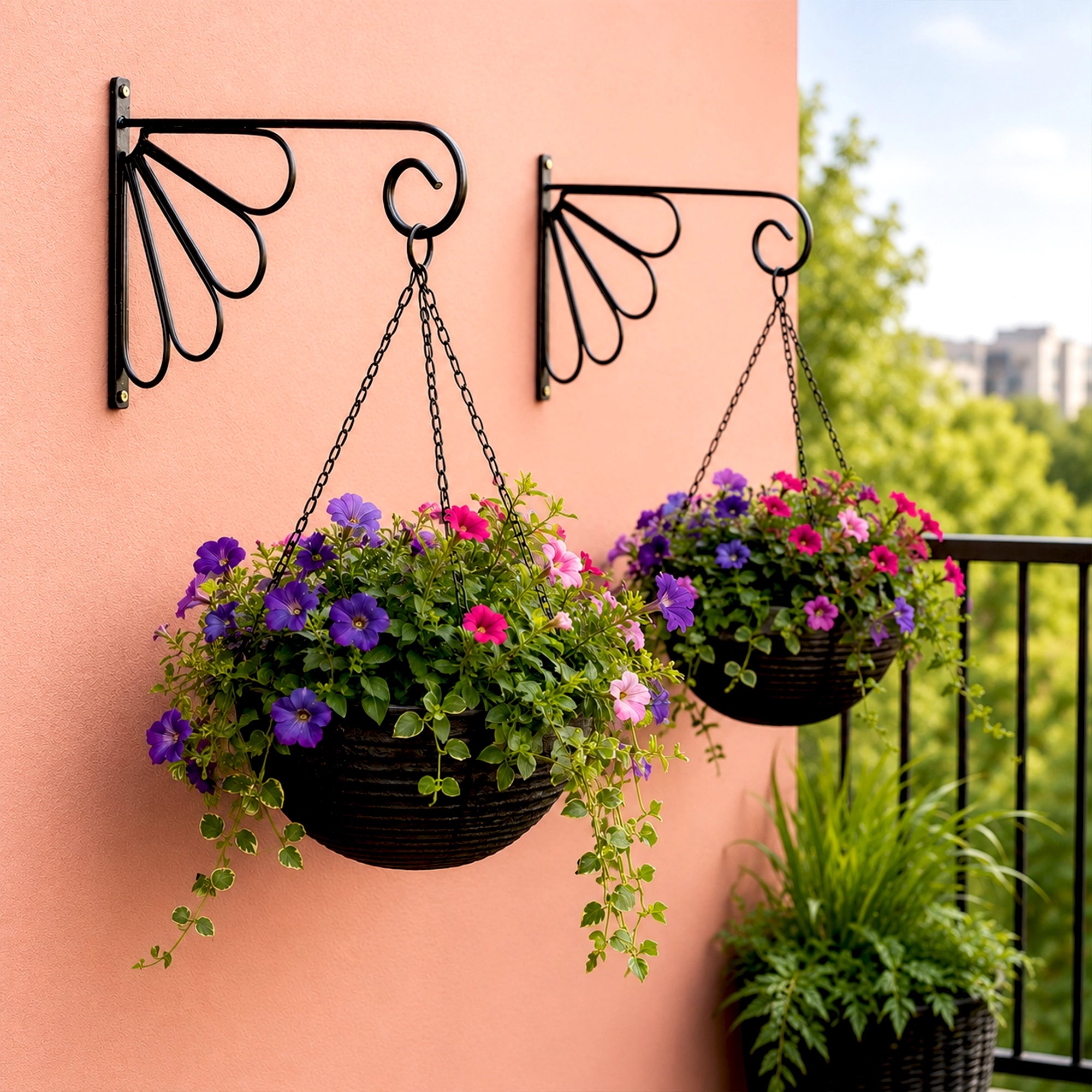 Urban Plant Metal Wall Bracket - (Set of 2)
