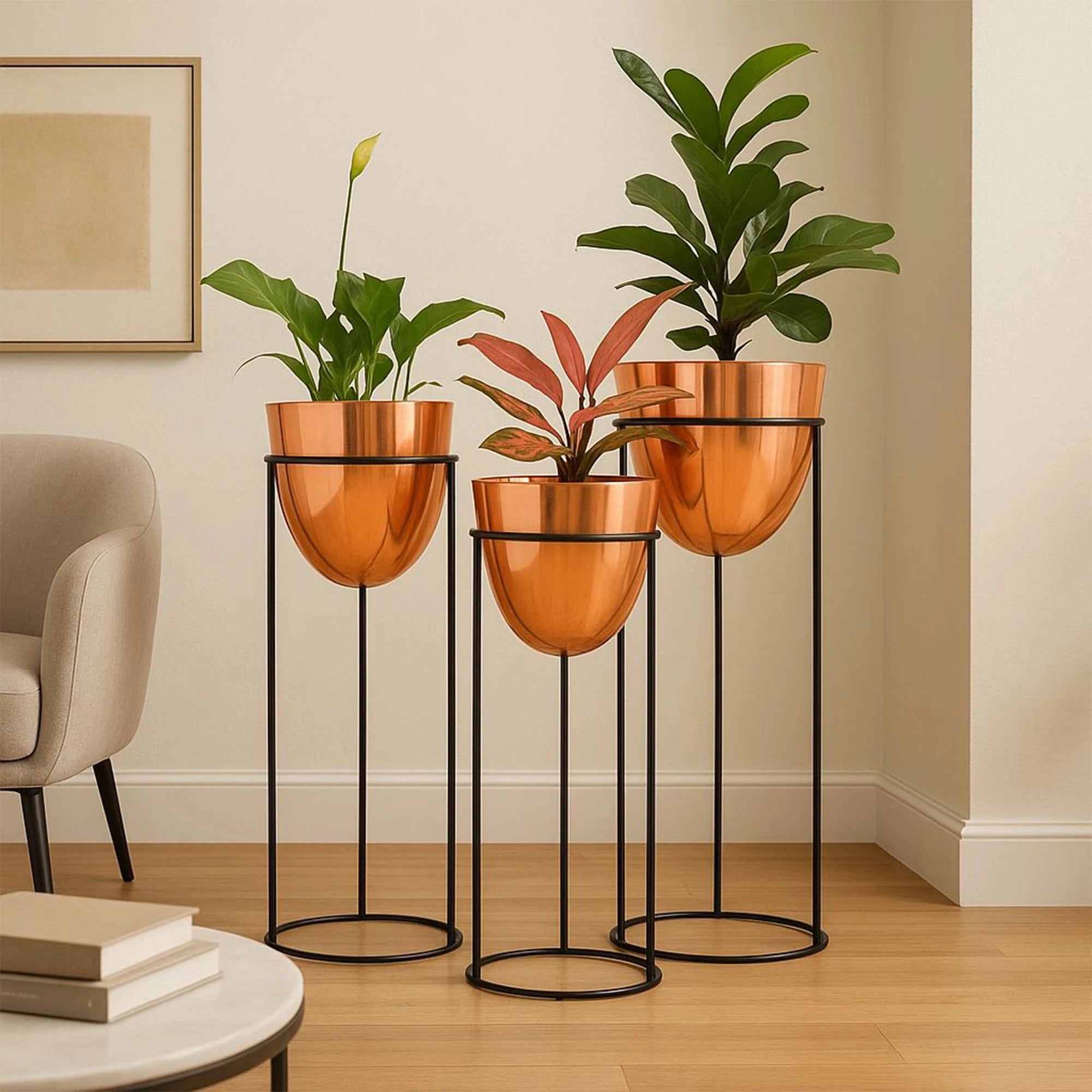 Orbelle Planters Metal Planter Urban Plant Copper 