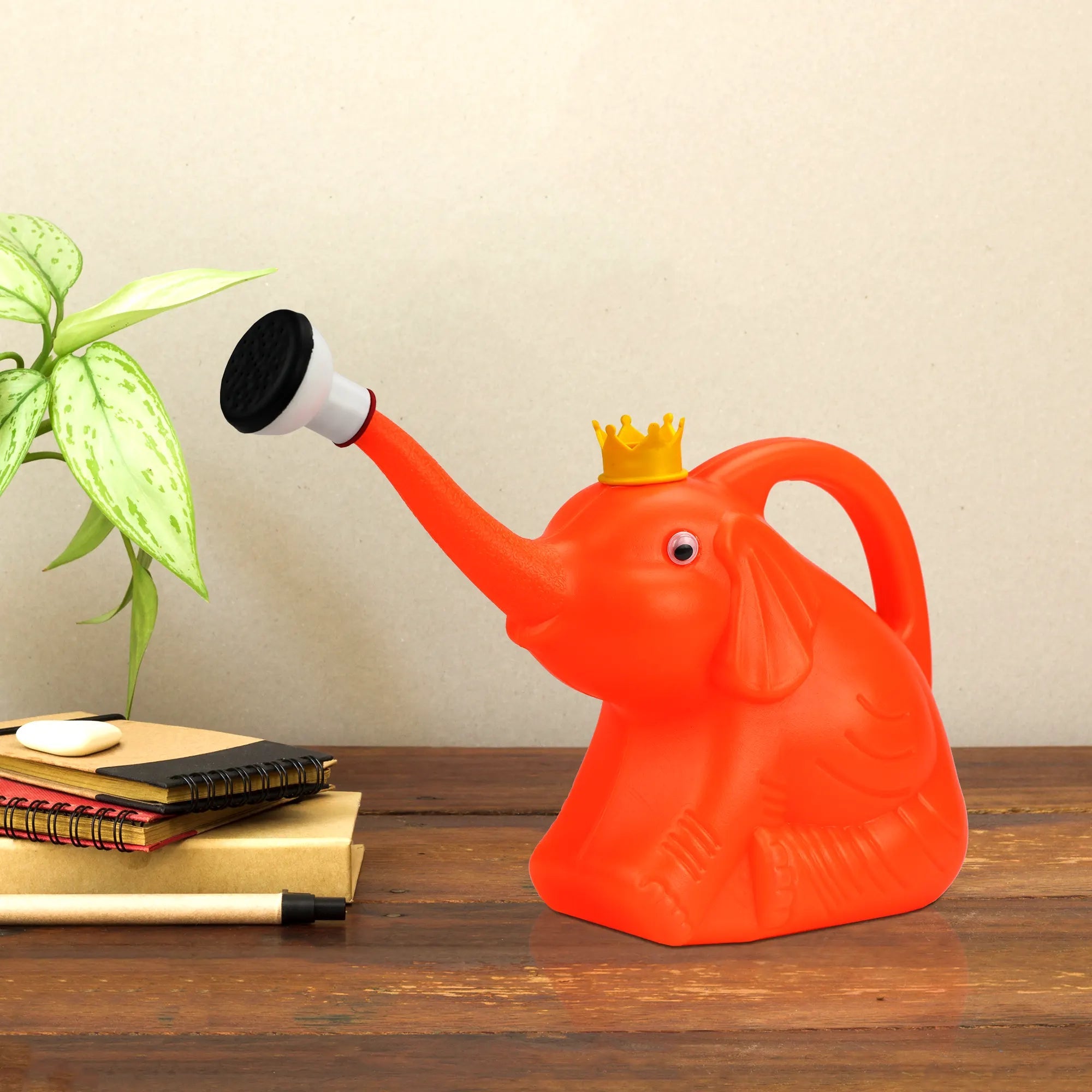 Elephant Watering Can with Detachable Sprayer - 1 Litre Urban Plant Orange 