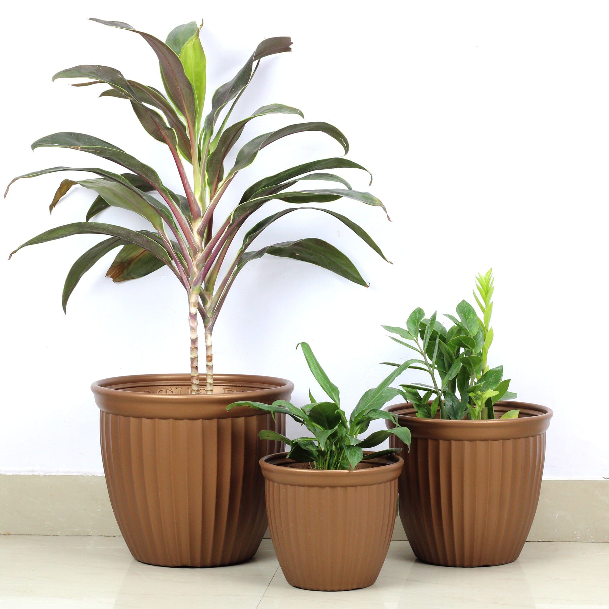 Urban Plant Lotus Planters (Set of 3) Urban Plant Brown 