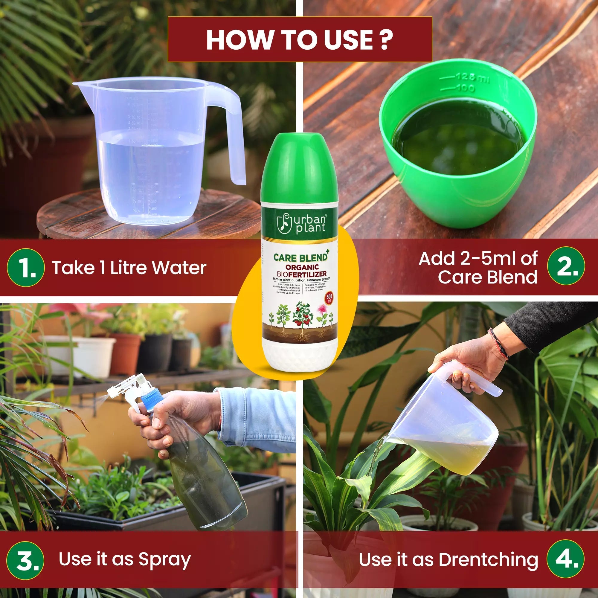 Care Blend Organic Bio Fertilizer for Vegetables, Fruits and Greenie Plant Diet Urban Plant 