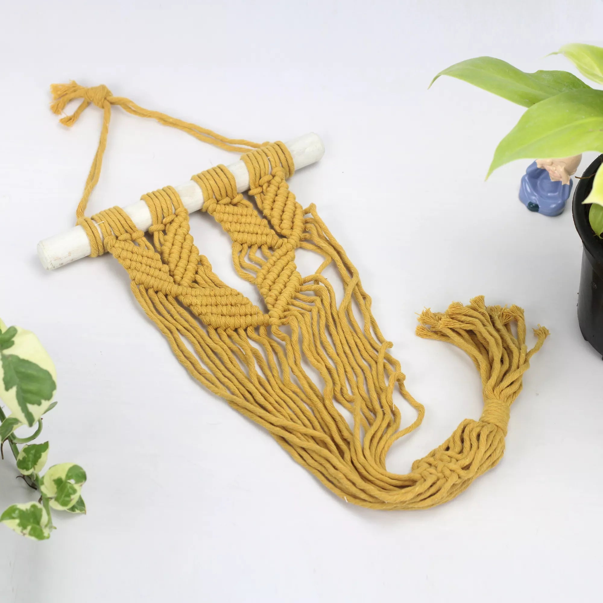 Mustard Bliss Macrame Plant Hanger Hanging Planter Urban Plant 