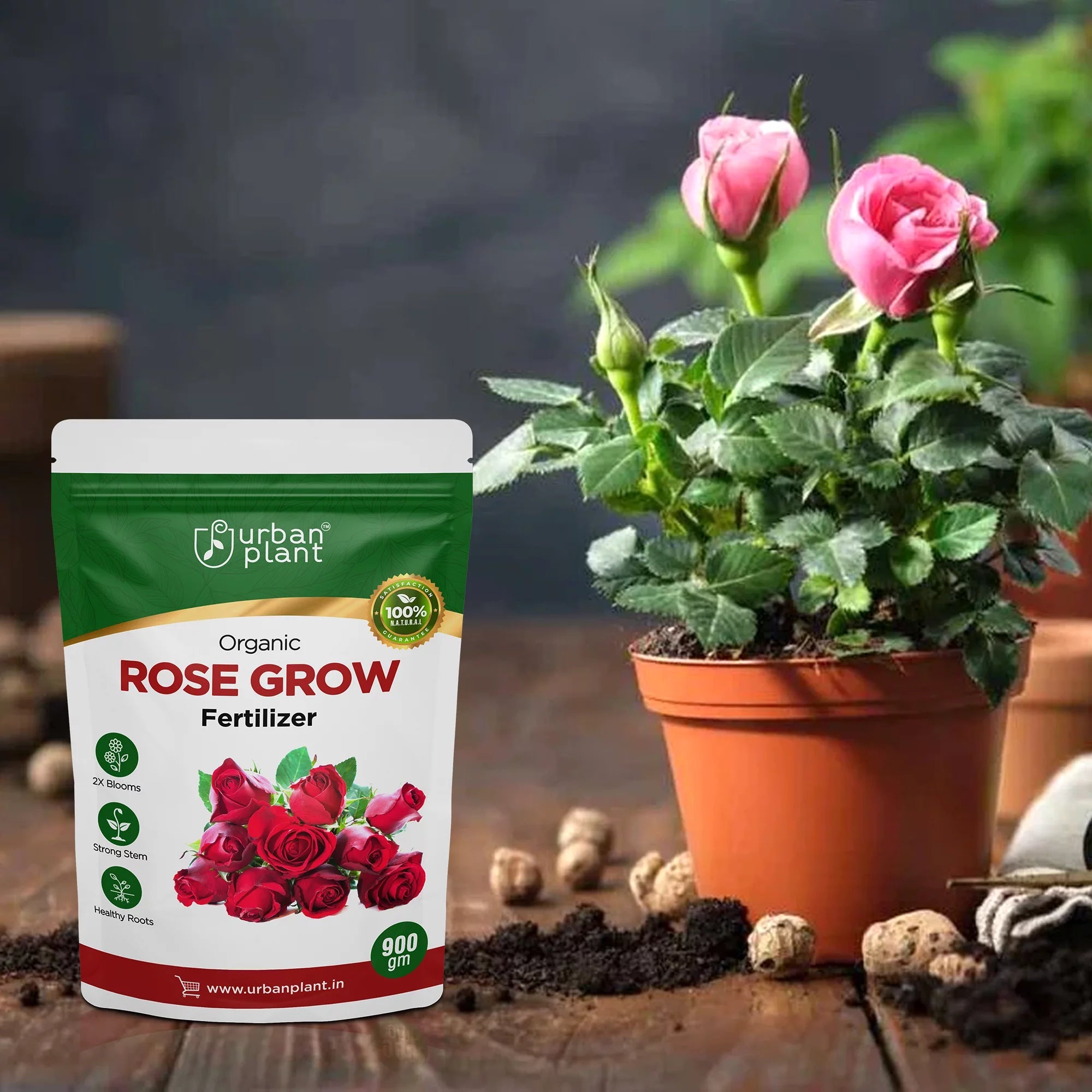 Rose Booster Fertilizer for Rose Plants 900g Potting Mix Urban Plant 