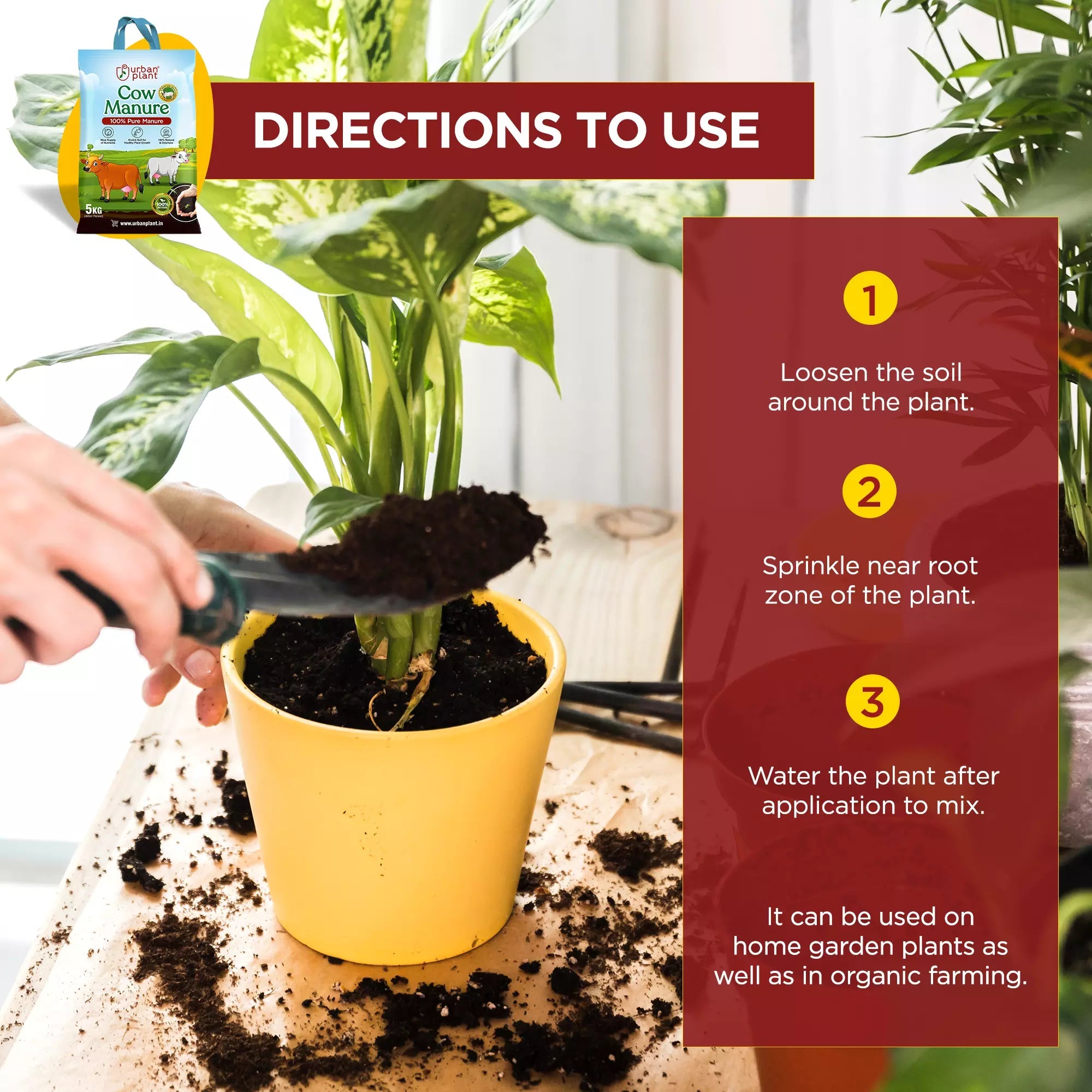 Cow Manure for Plants Potting Mix Urban Plant 