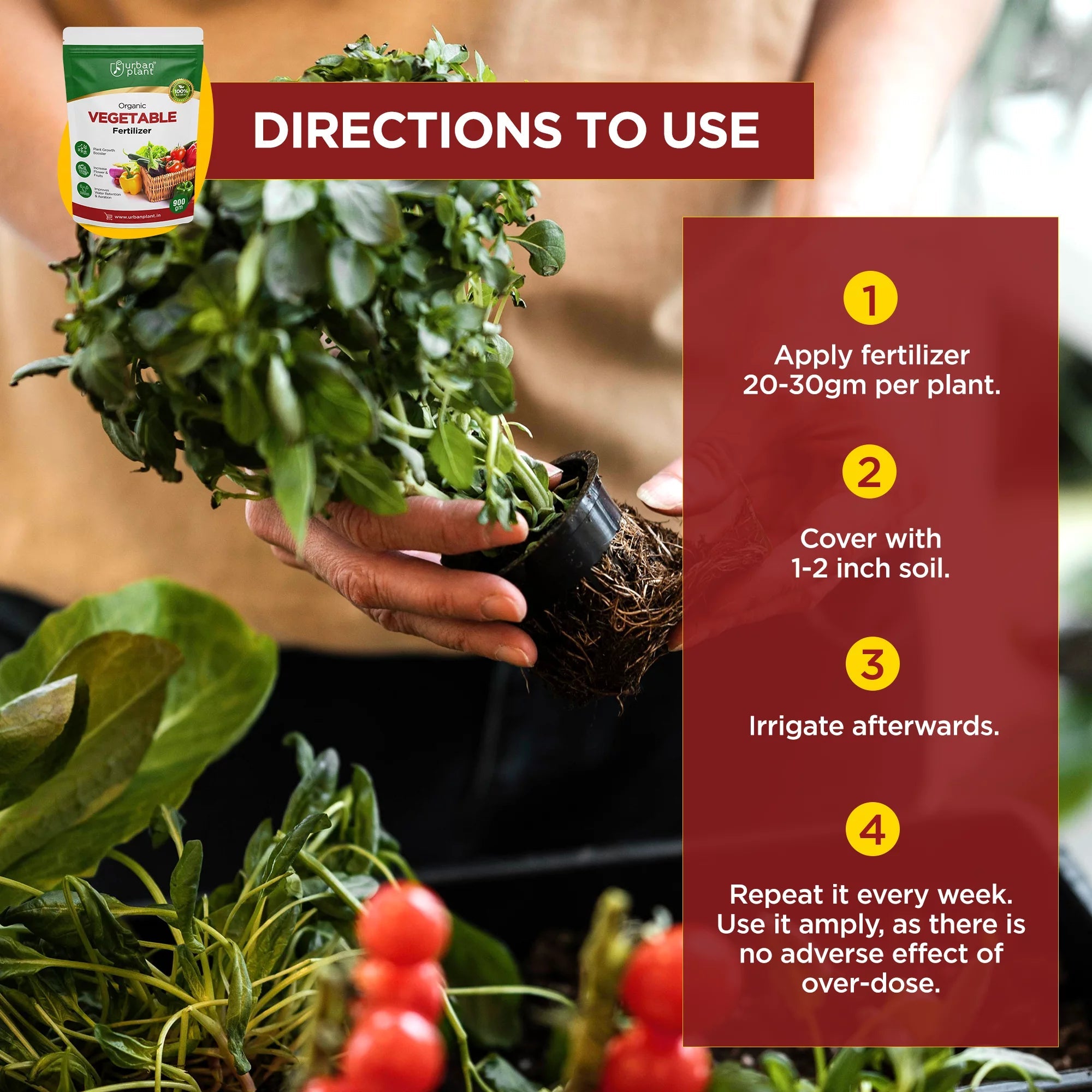 Vegetable Fertilizer for Vegetable Plants 900g Potting Mix Urban Plant 