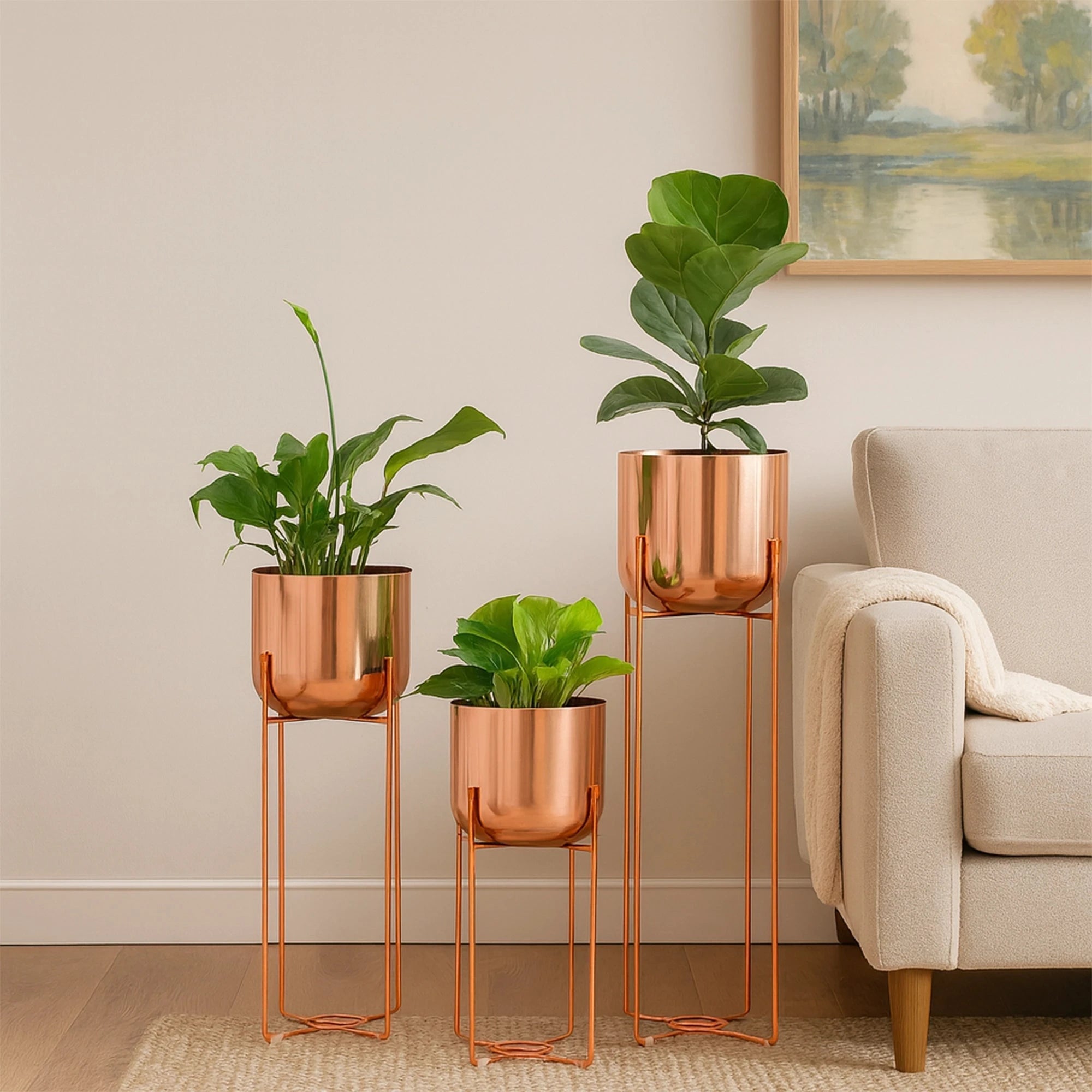 Elevé Planters Metal Planter Urban Plant Copper 