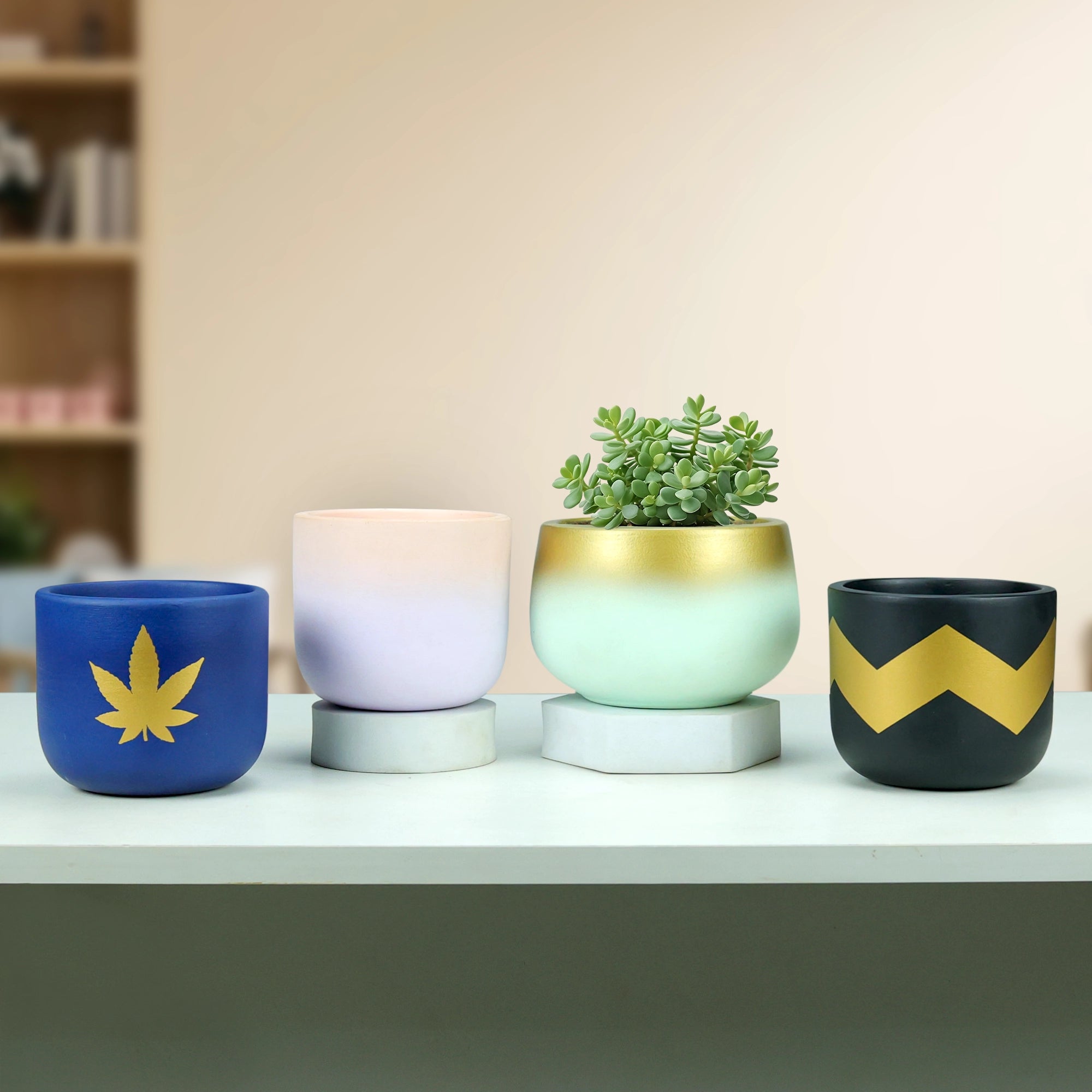 Terracotta Treasures - (Set of 4) Terracotta Pot Urban Plant Terracotta Gems 