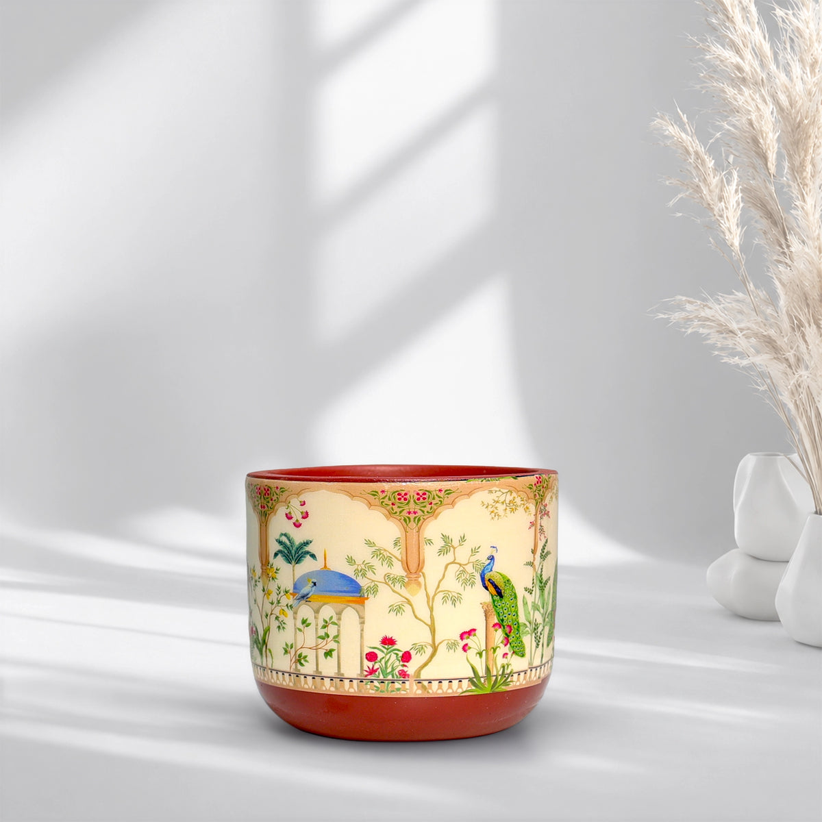 Urban Plant RANG 3D Terracotta Pot Color Badshahi Beige