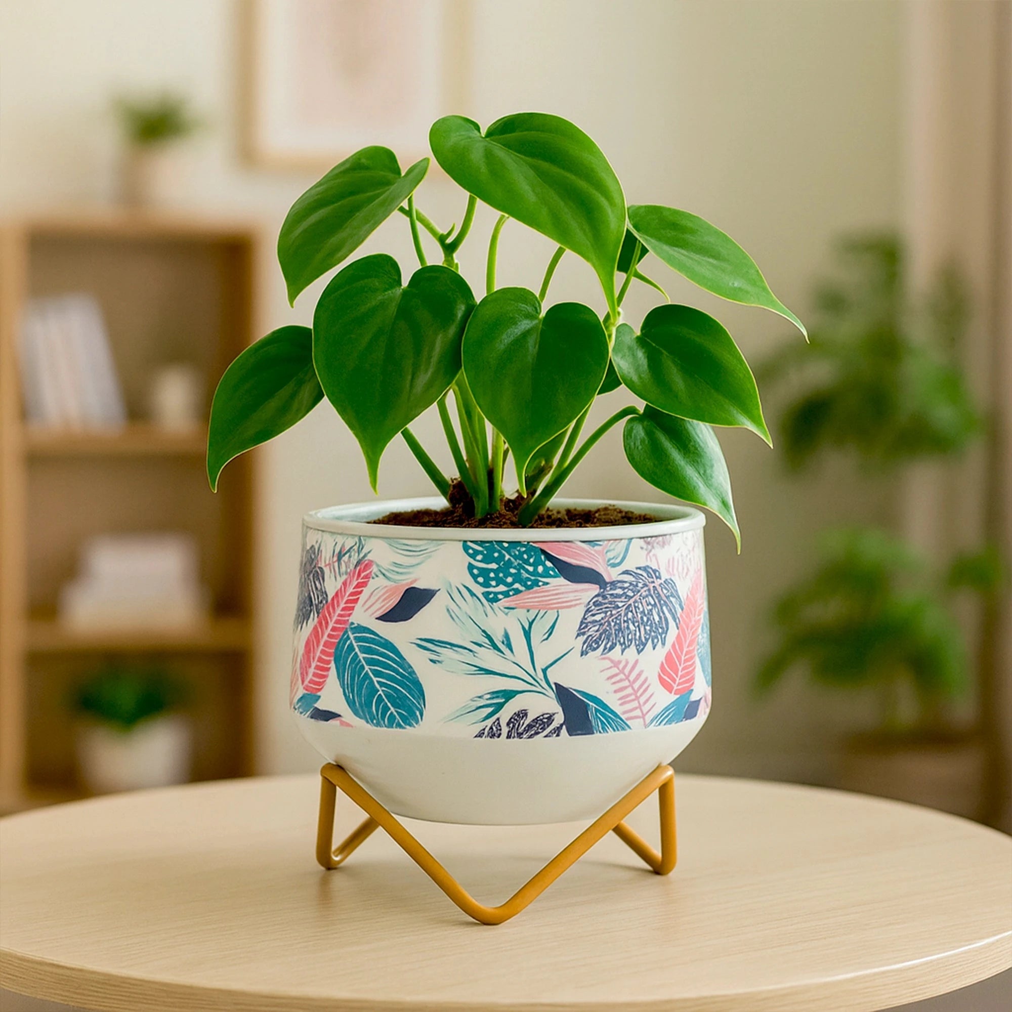 Caramel Metal Planter Metal Planter Urban Plant Leafy Doodle 