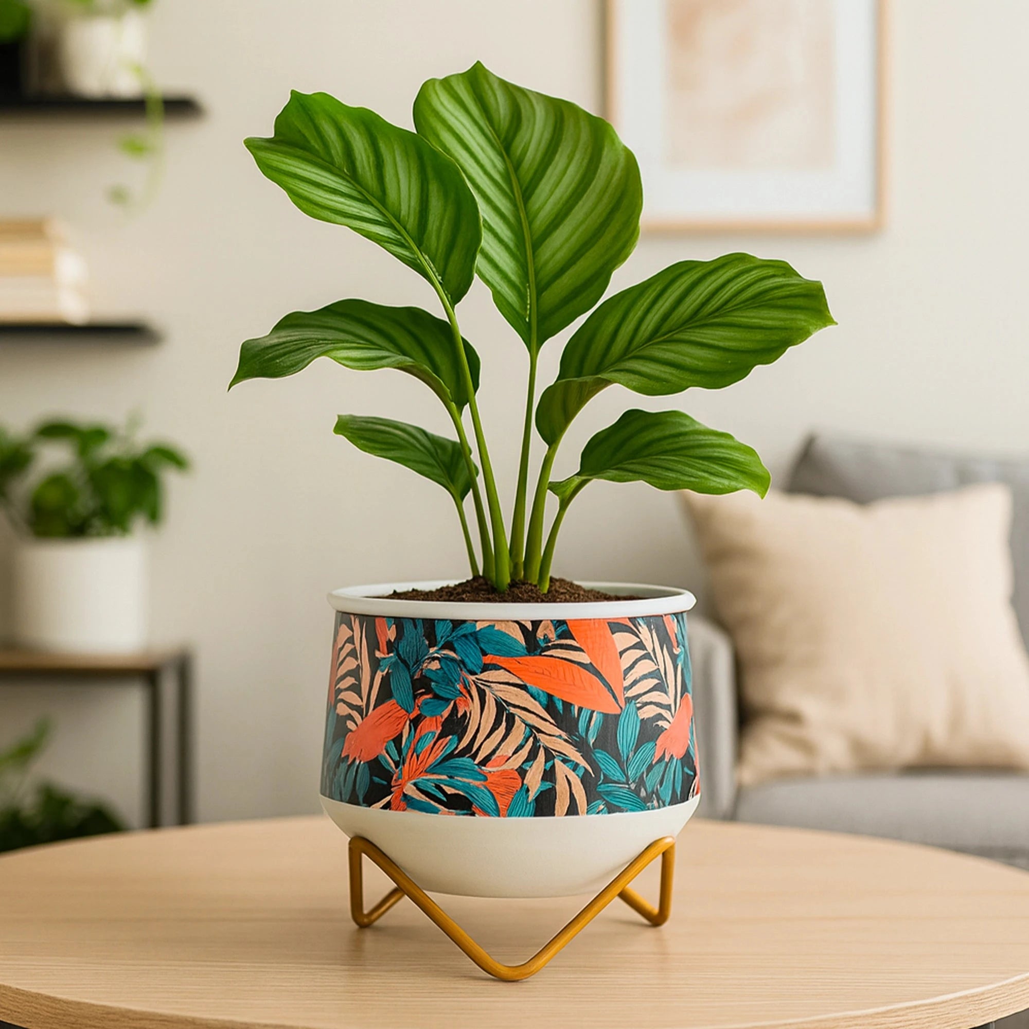 Caramel Metal Planter Metal Planter Urban Plant Tropical Scent 