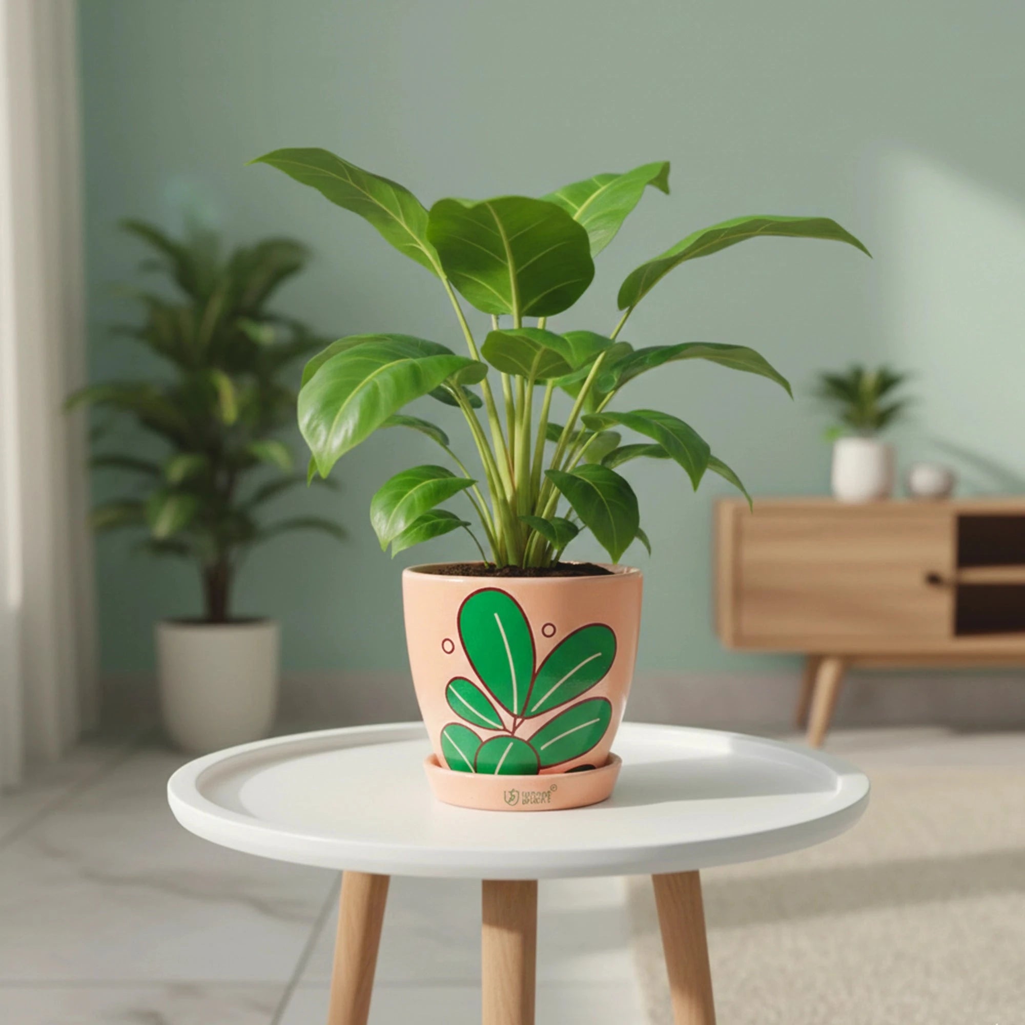 Urban Plant Signature Terracotta Pot on office desk with indoor plant