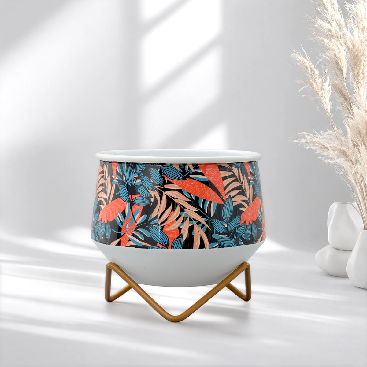 Caramel Metal Planter