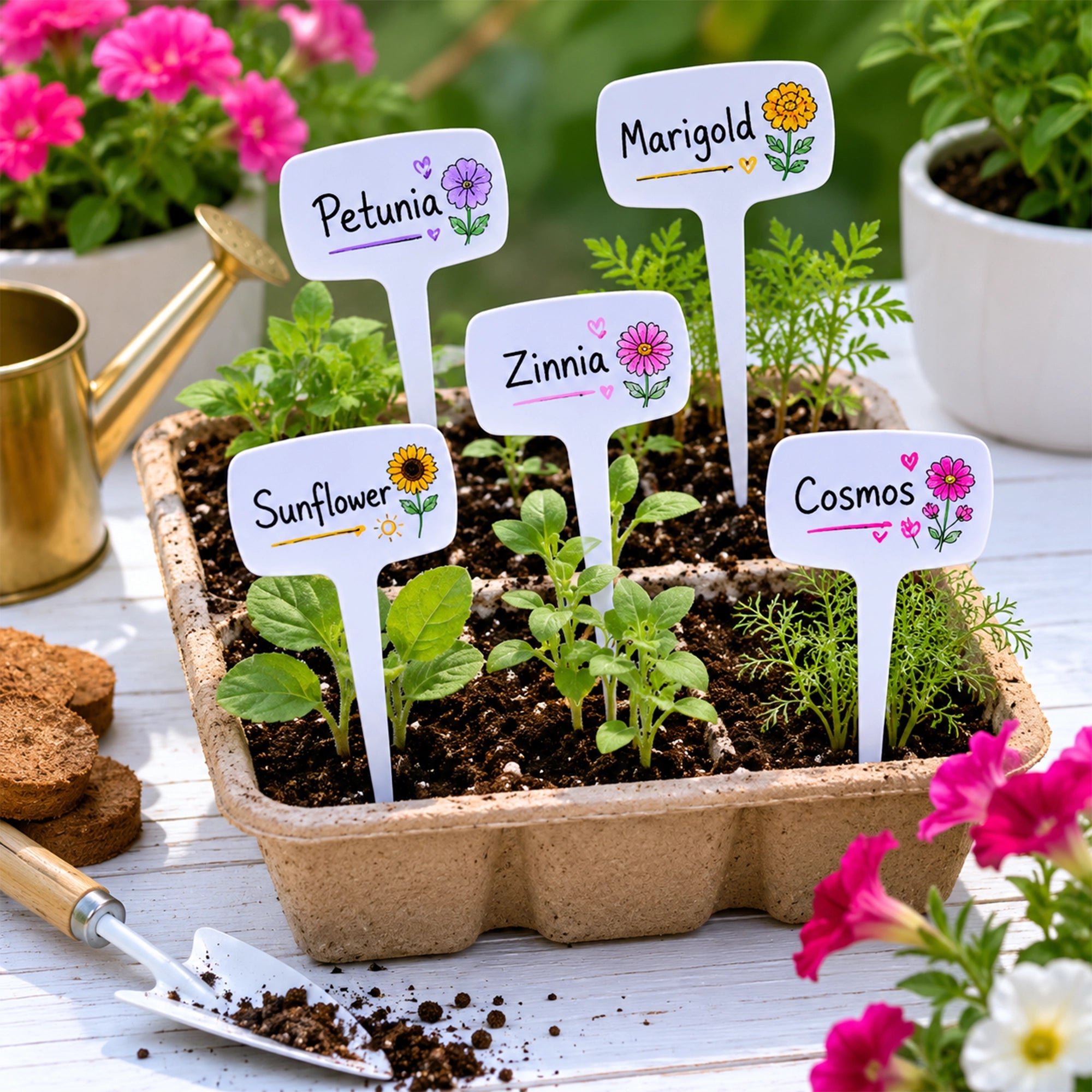 Urban Plant Gardening Name Tag  - (Set of 10)