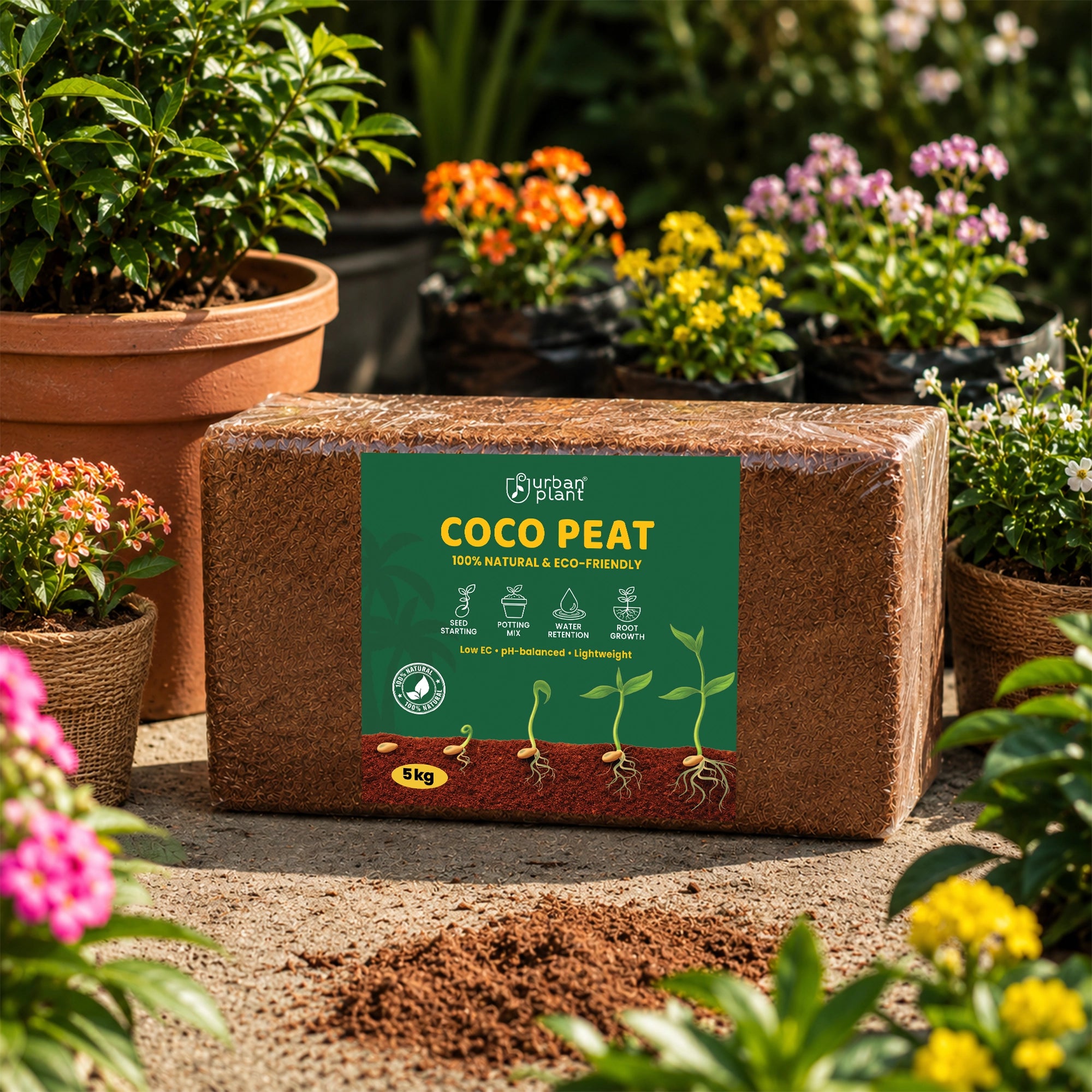 Urban Plant Cocopeat Block - 5 kg