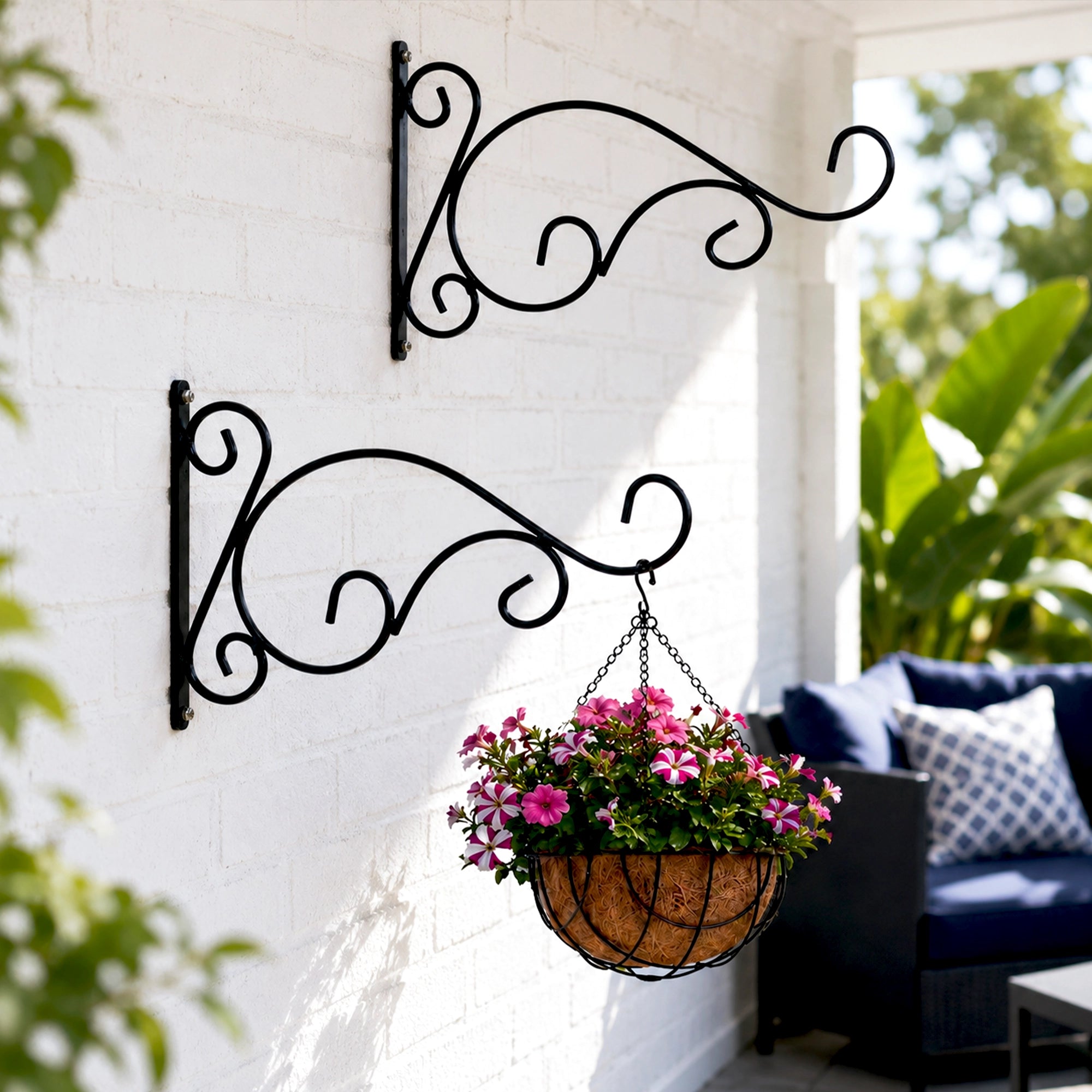 Curved Wall Bracket for Plant - (Set of 2)