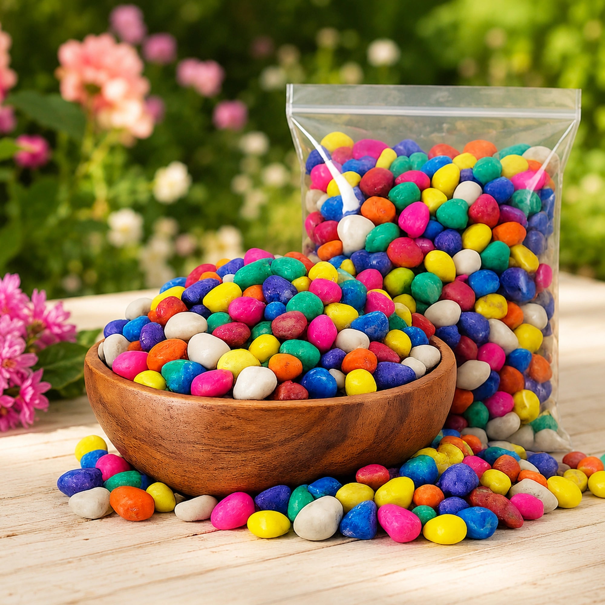 Urban Plant Colourful Decorative Pebbles or stone for Pot - 1kg