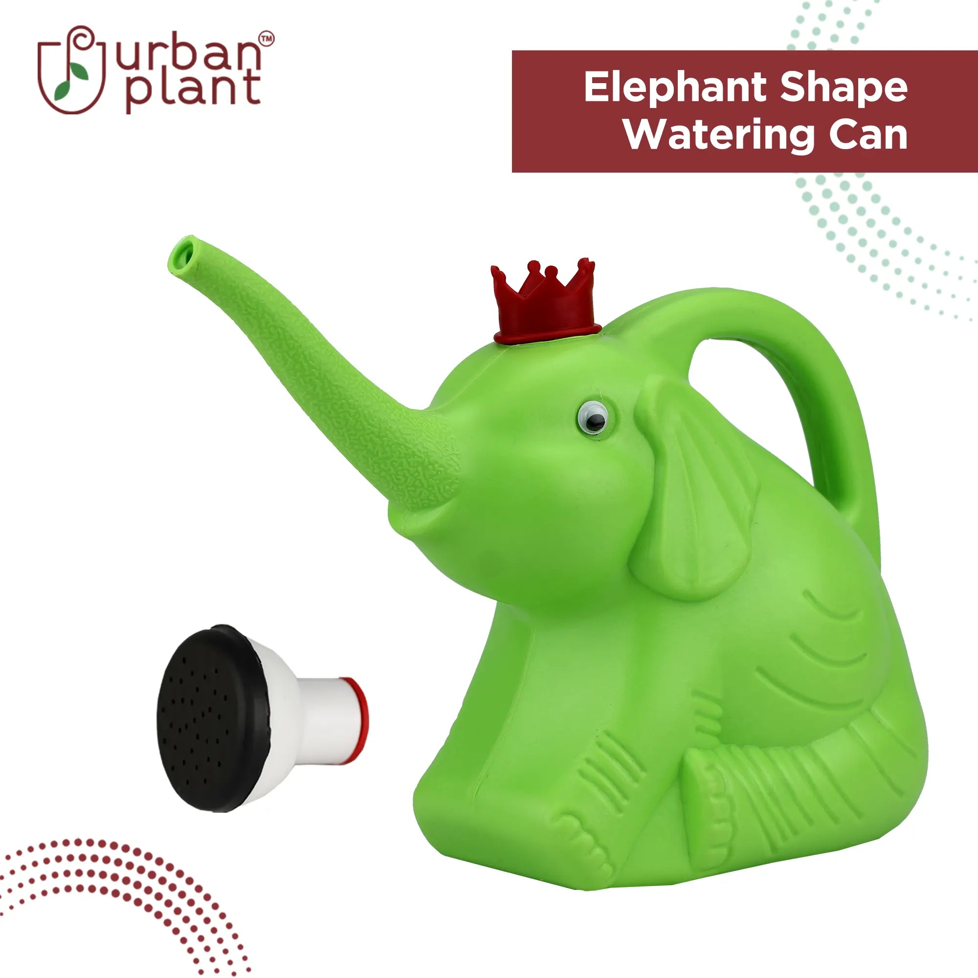 Elephant Watering Can with Detachable Sprayer - 1 Litre Urban Plant 