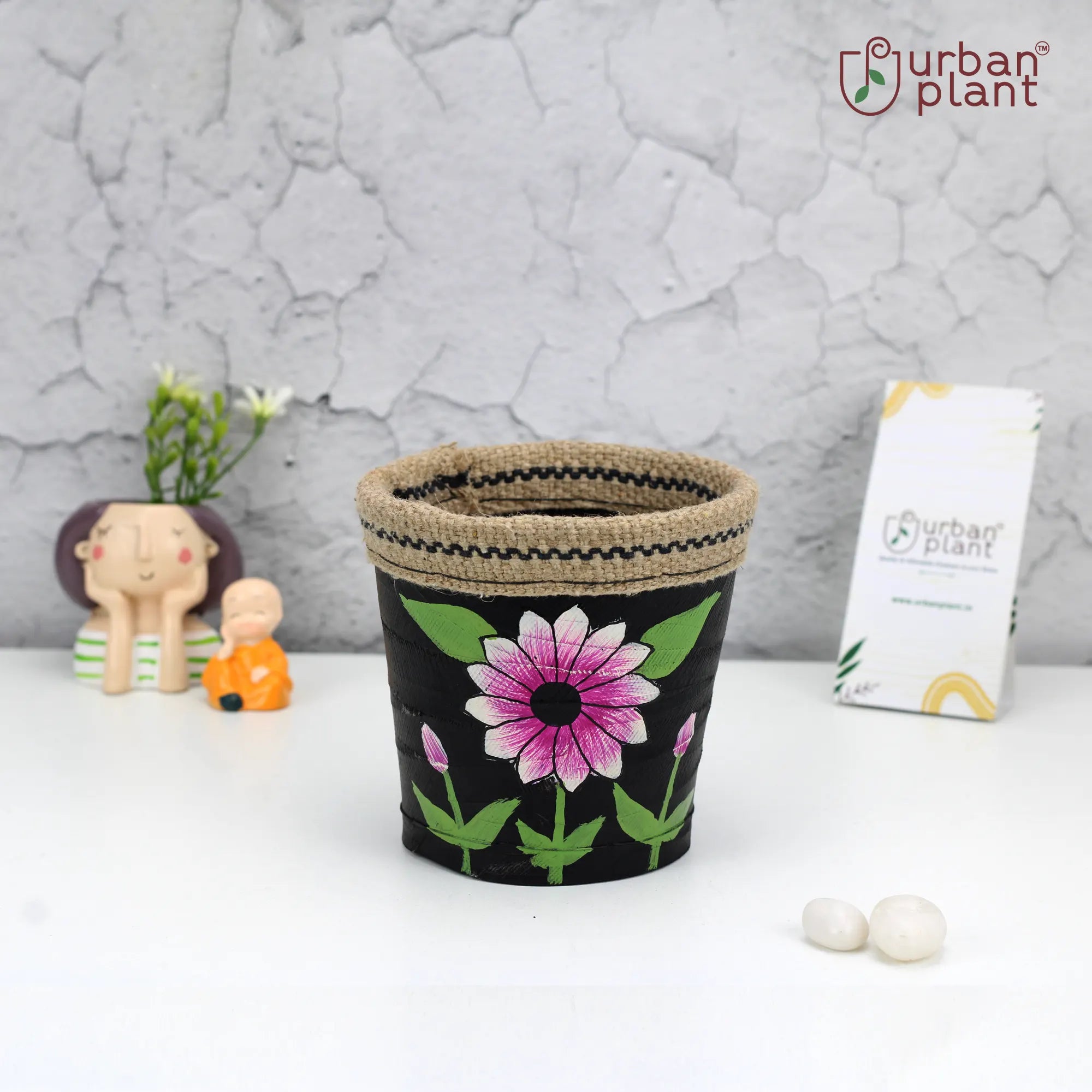 Rubber RECYCLED Hand-Painted Plant Pots (1224 C) Urban Plant 