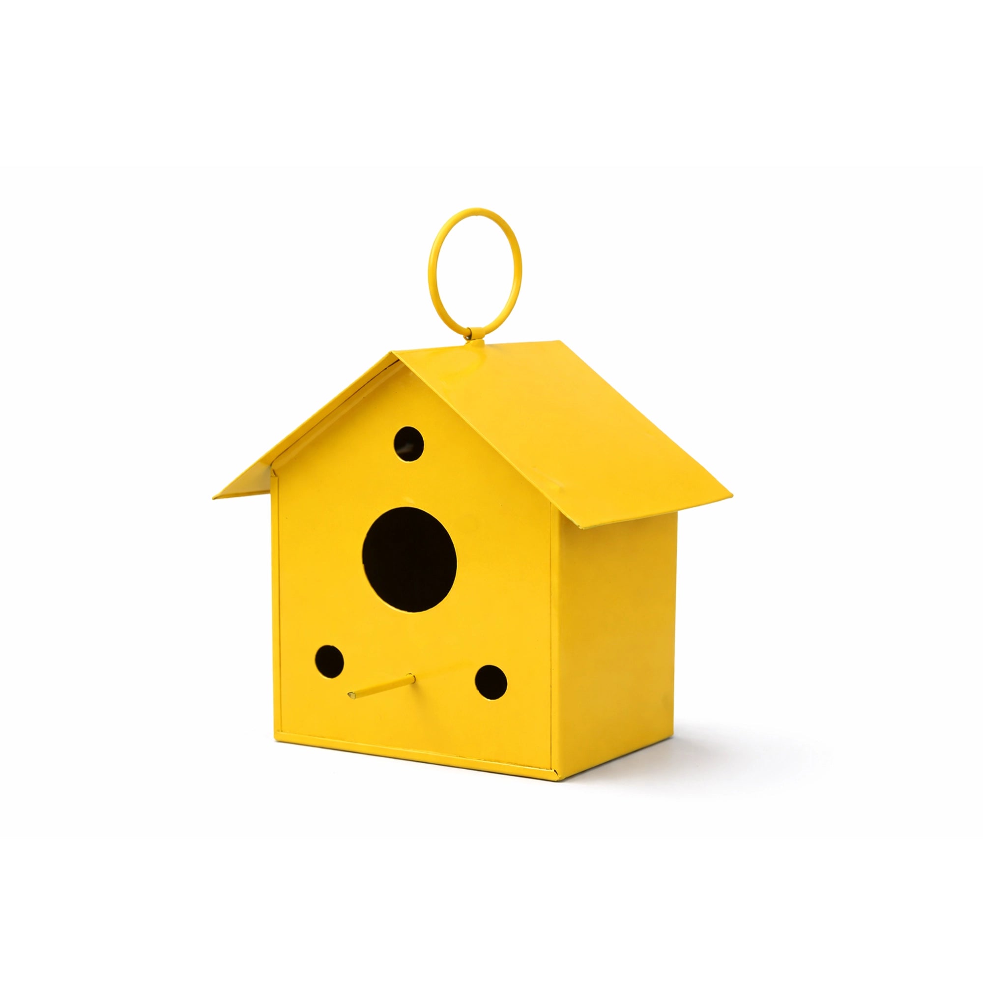 Urban Plant Metal Hanging Bird House (Yellow) single product