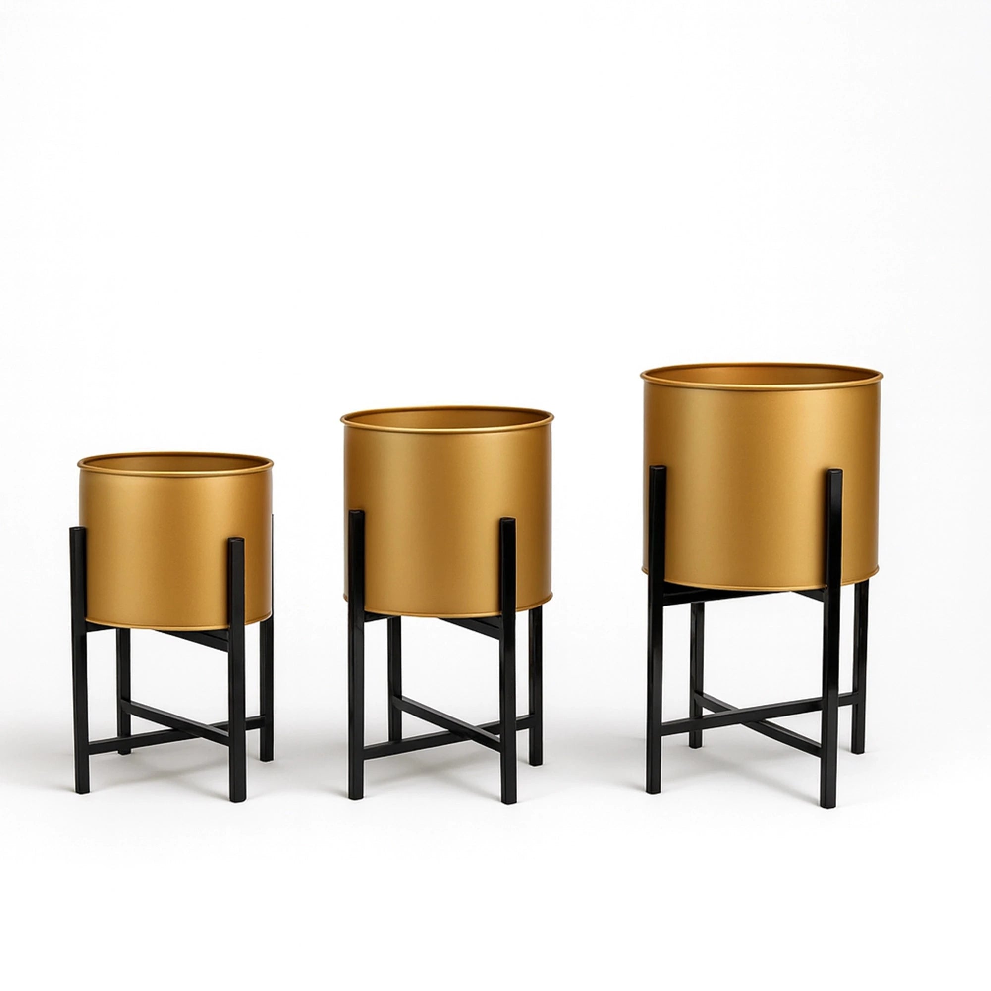 Scandinavian Planters - (Set of 3) Metal Planter Urban Plant 