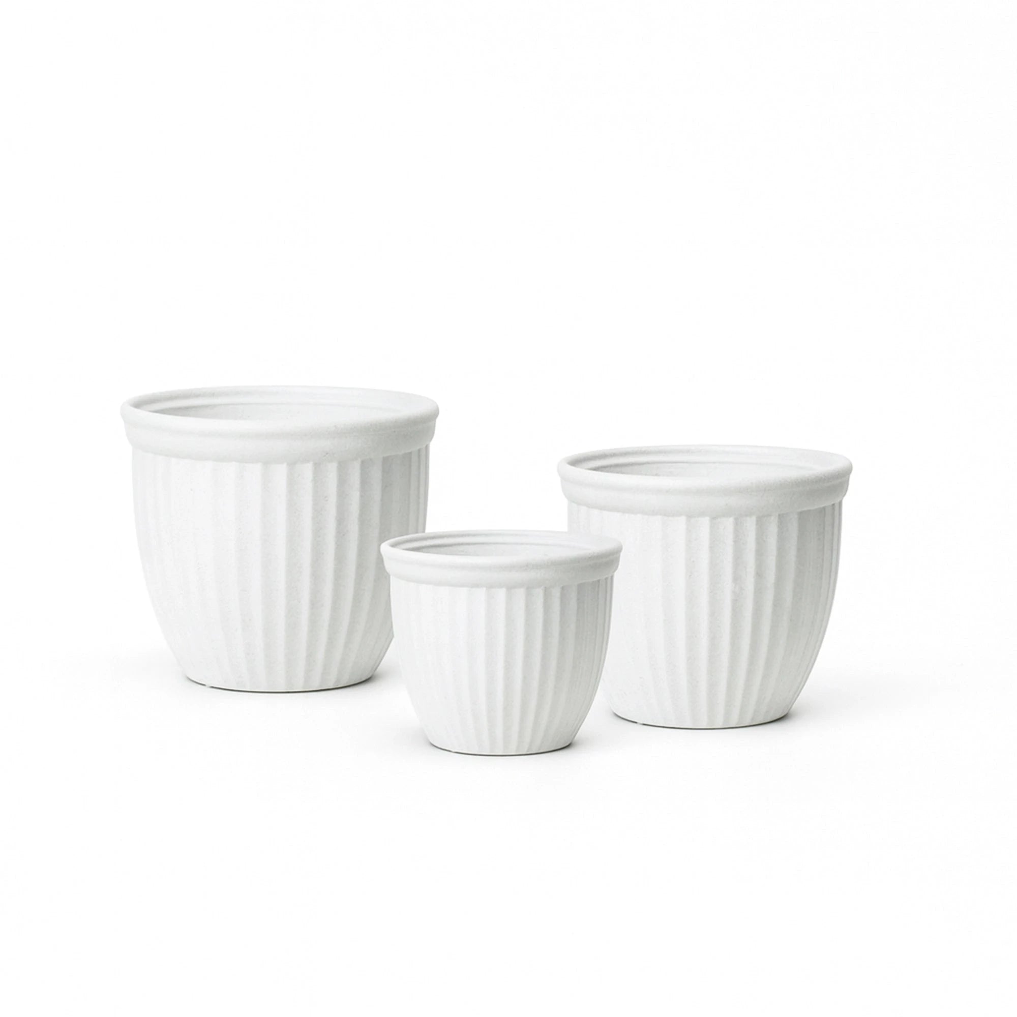 Lotus Planters - (Set of 3) Plastic Pot Urban Plant 