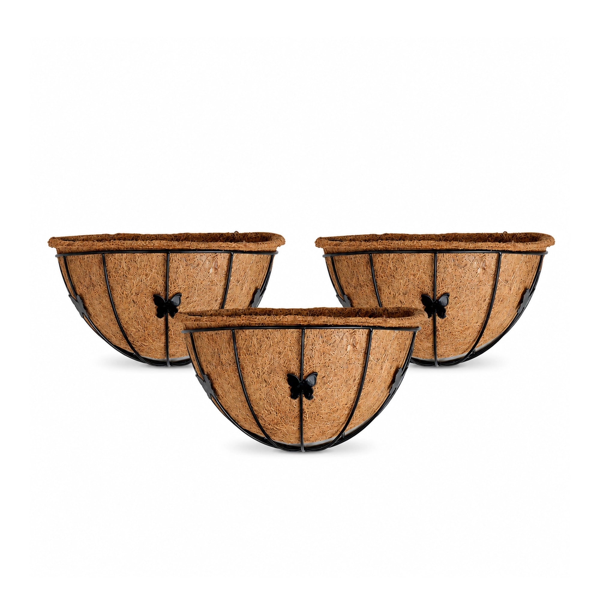 Urban Plant HALF MOON coir wall planter with natural coir liner
