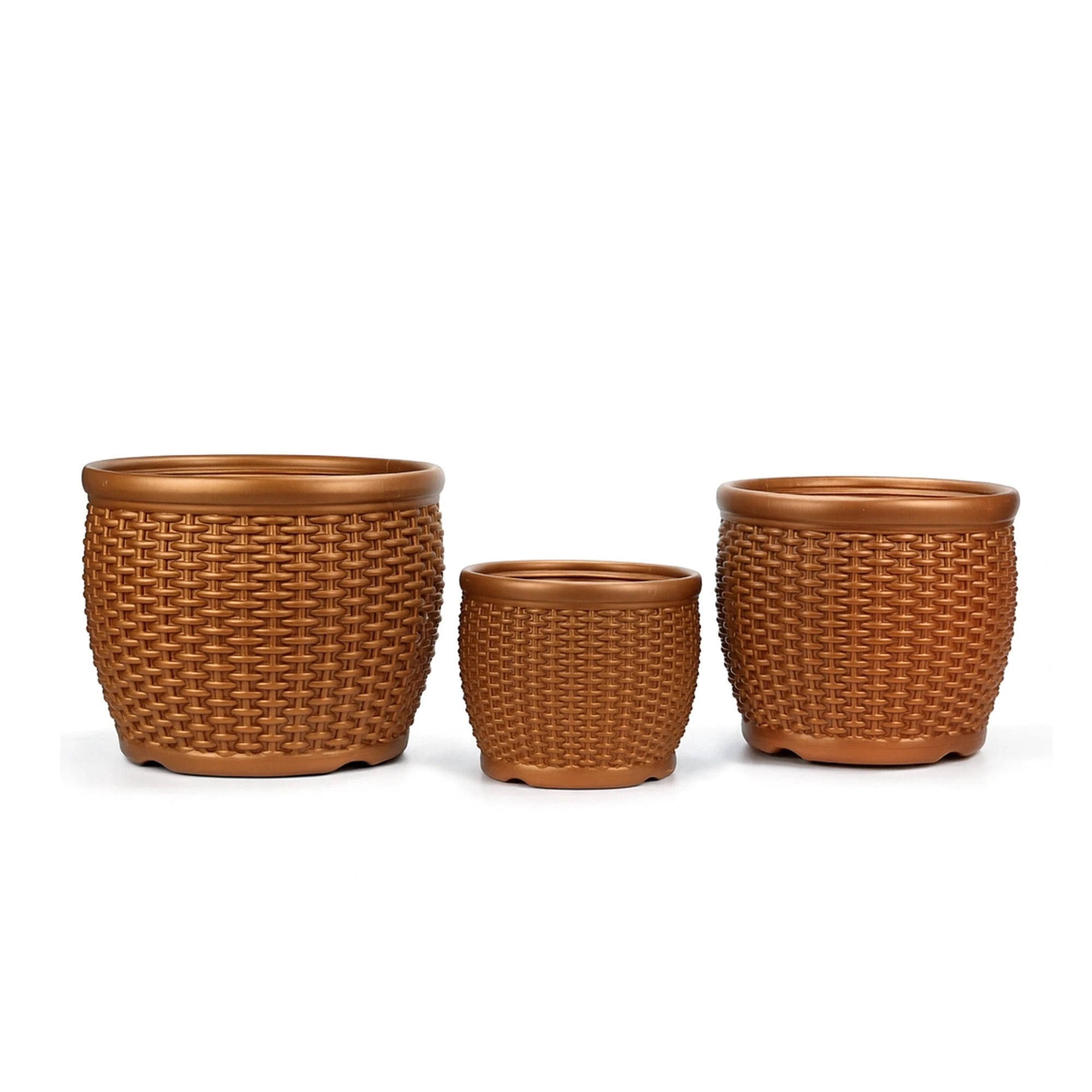 Mat Classy Planters - (Set of 3) Plastic Pot Urban Plant 