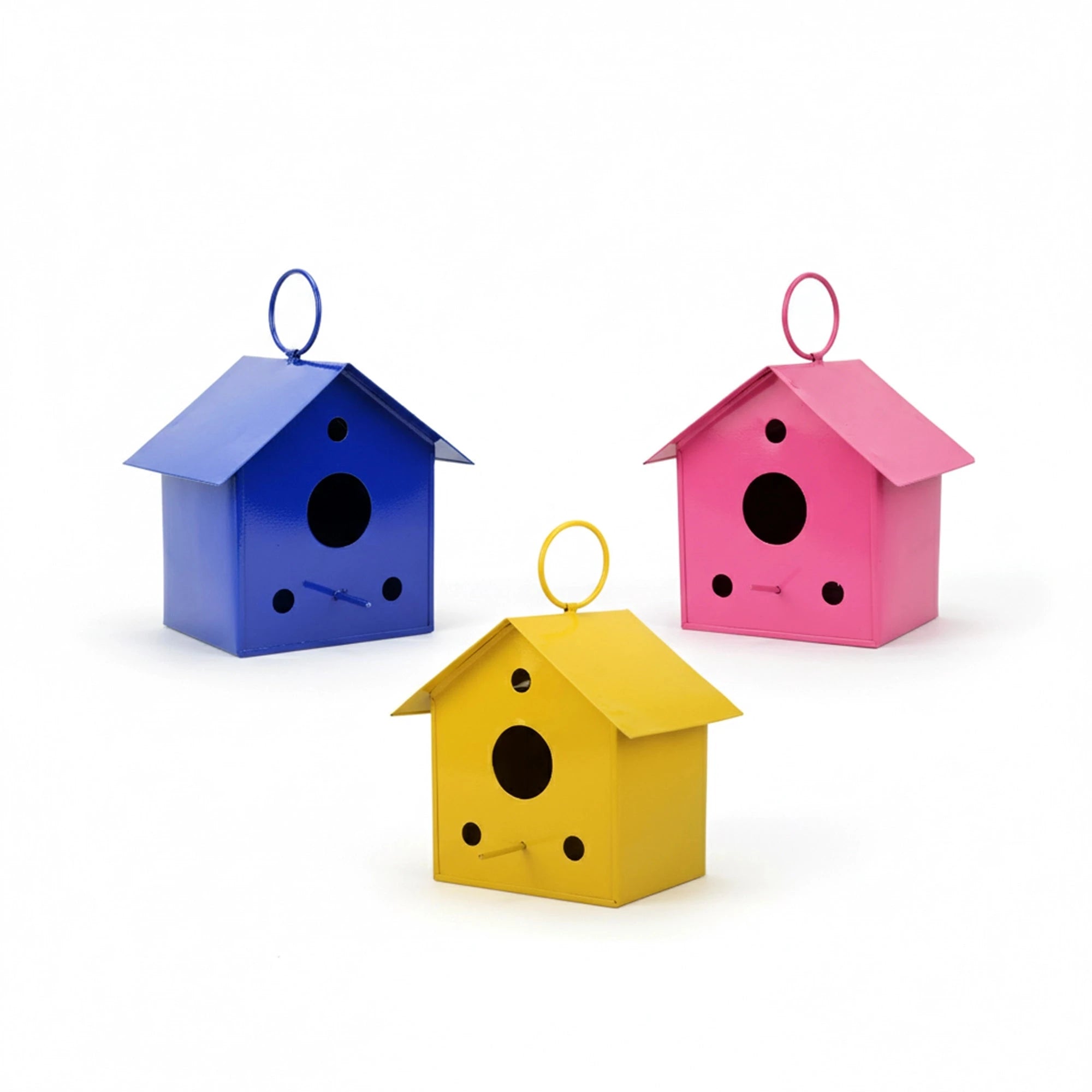 Urban Plant Metal Hanging Bird House - (Set of 3) Bird House Urban Plant 