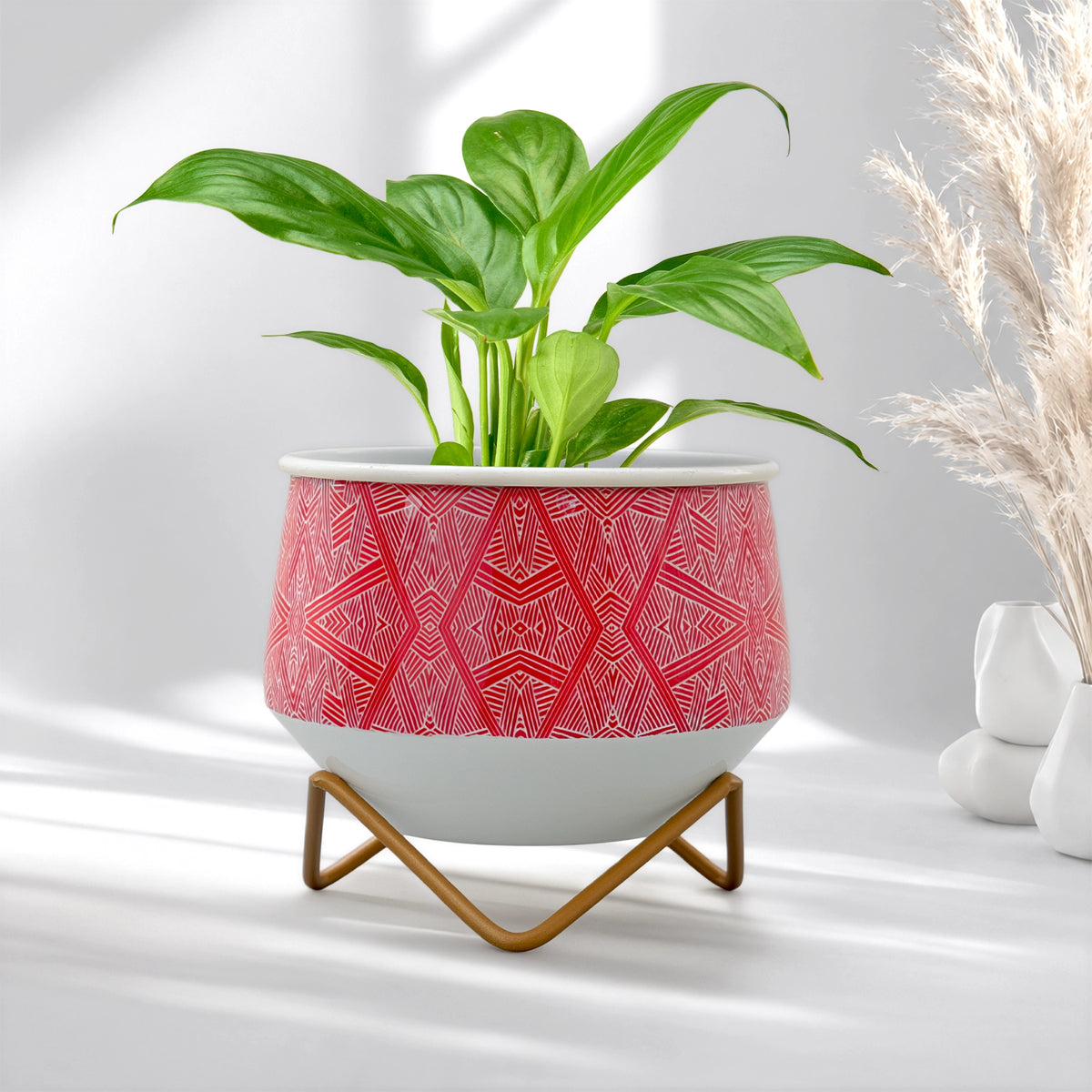 Caramel Metal Planter