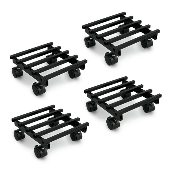 Urban Plant Square Caddy with Wheel Rolling Plant Stand (Set of 4)