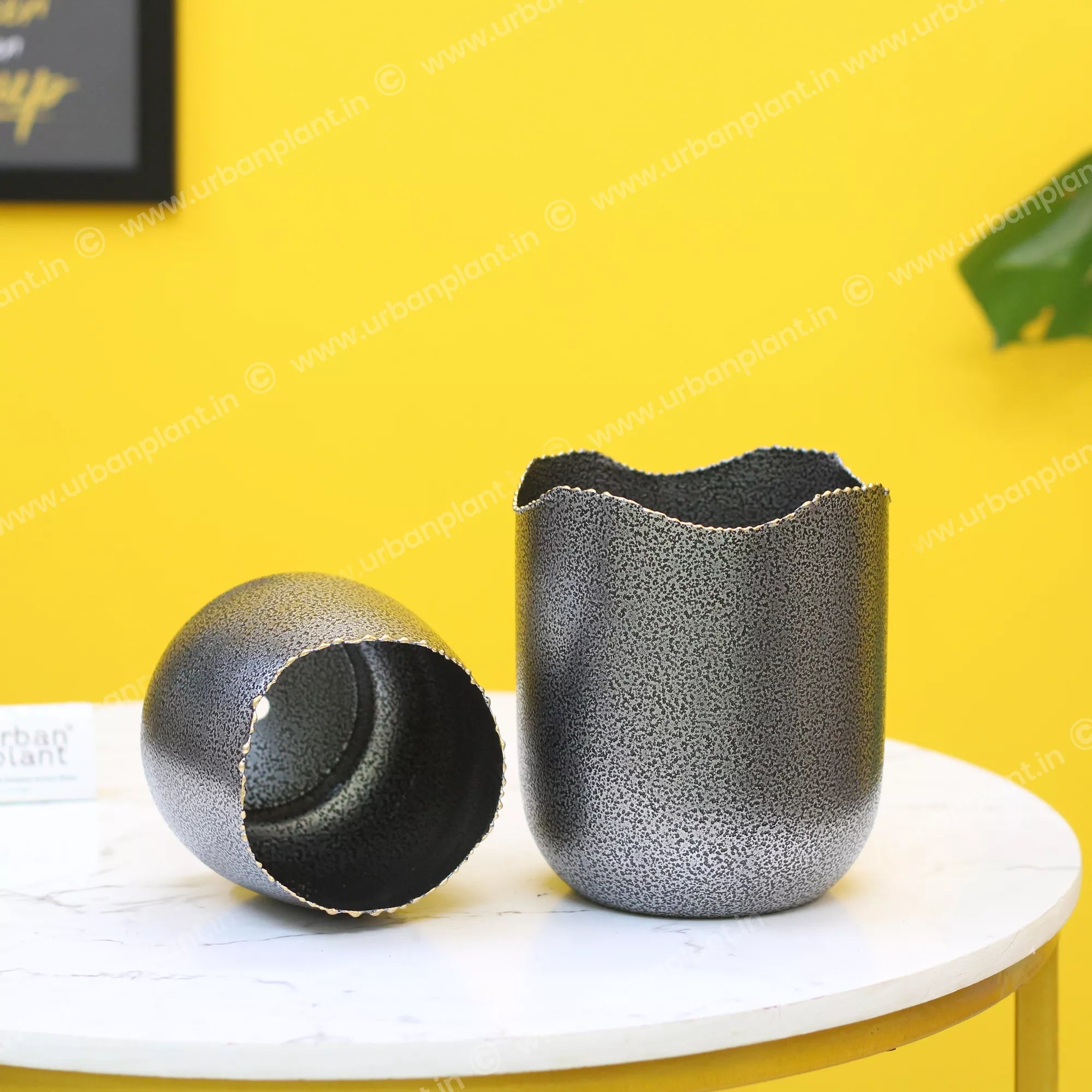 Easter Metal Pot Hammered Texture Plant Holder 5 Inch Metal Planter Urban Plant 