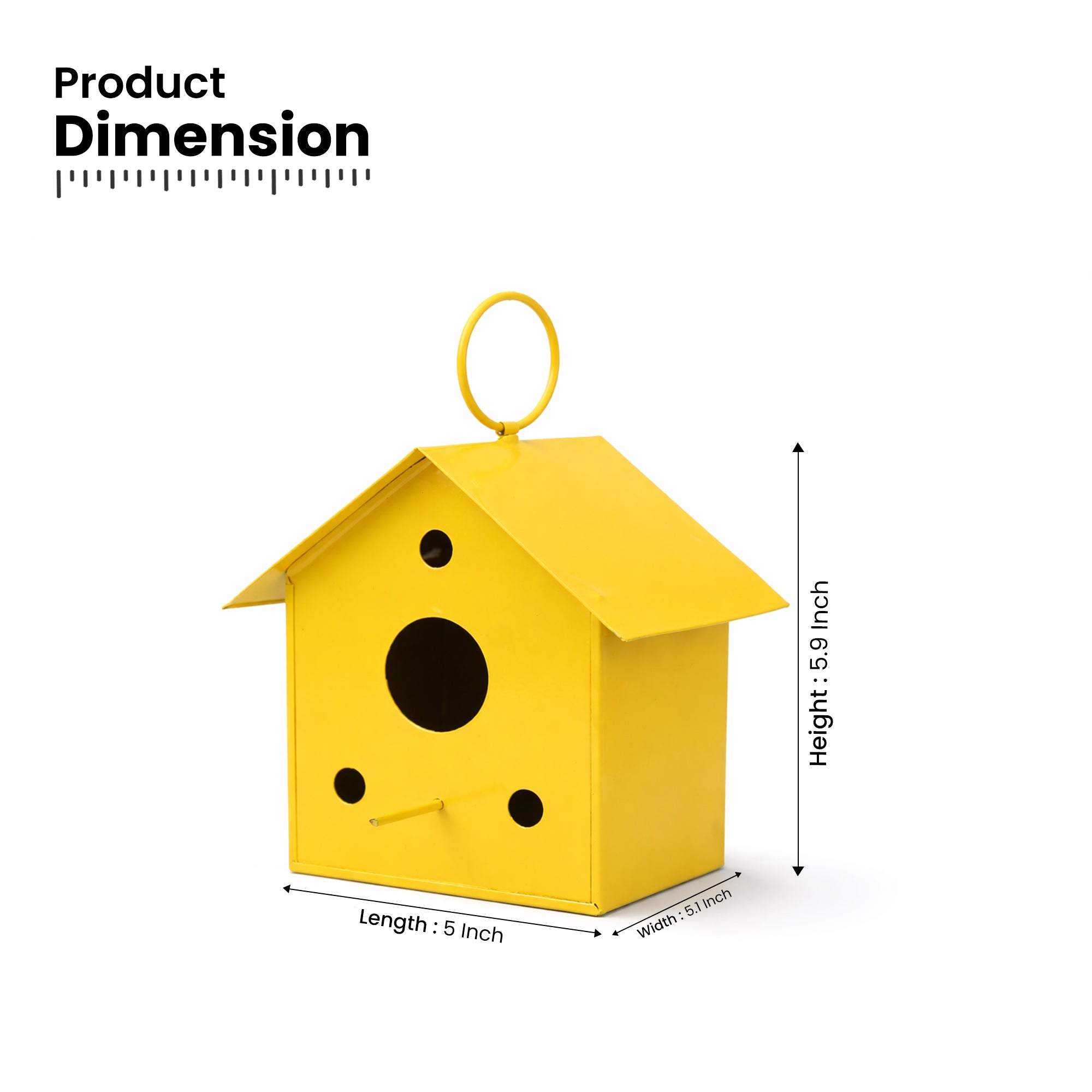 Urban Plant Metal Hanging Bird House