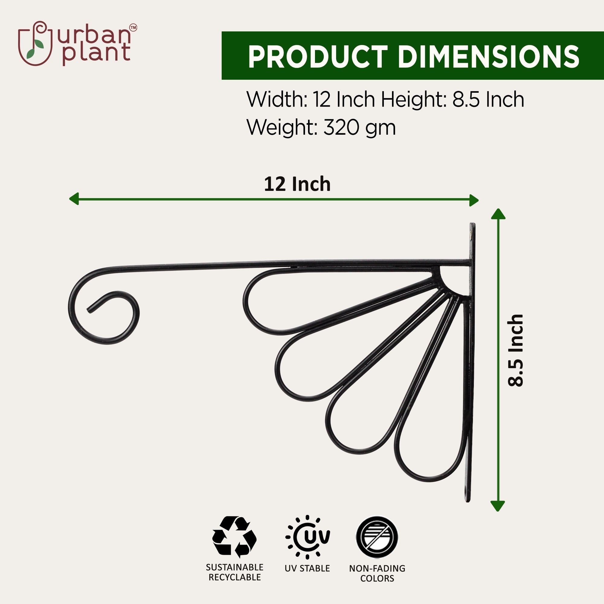 Wall Bracket for Plants (Set of 2) - 1199 Gardening Accessories Urban Plant 