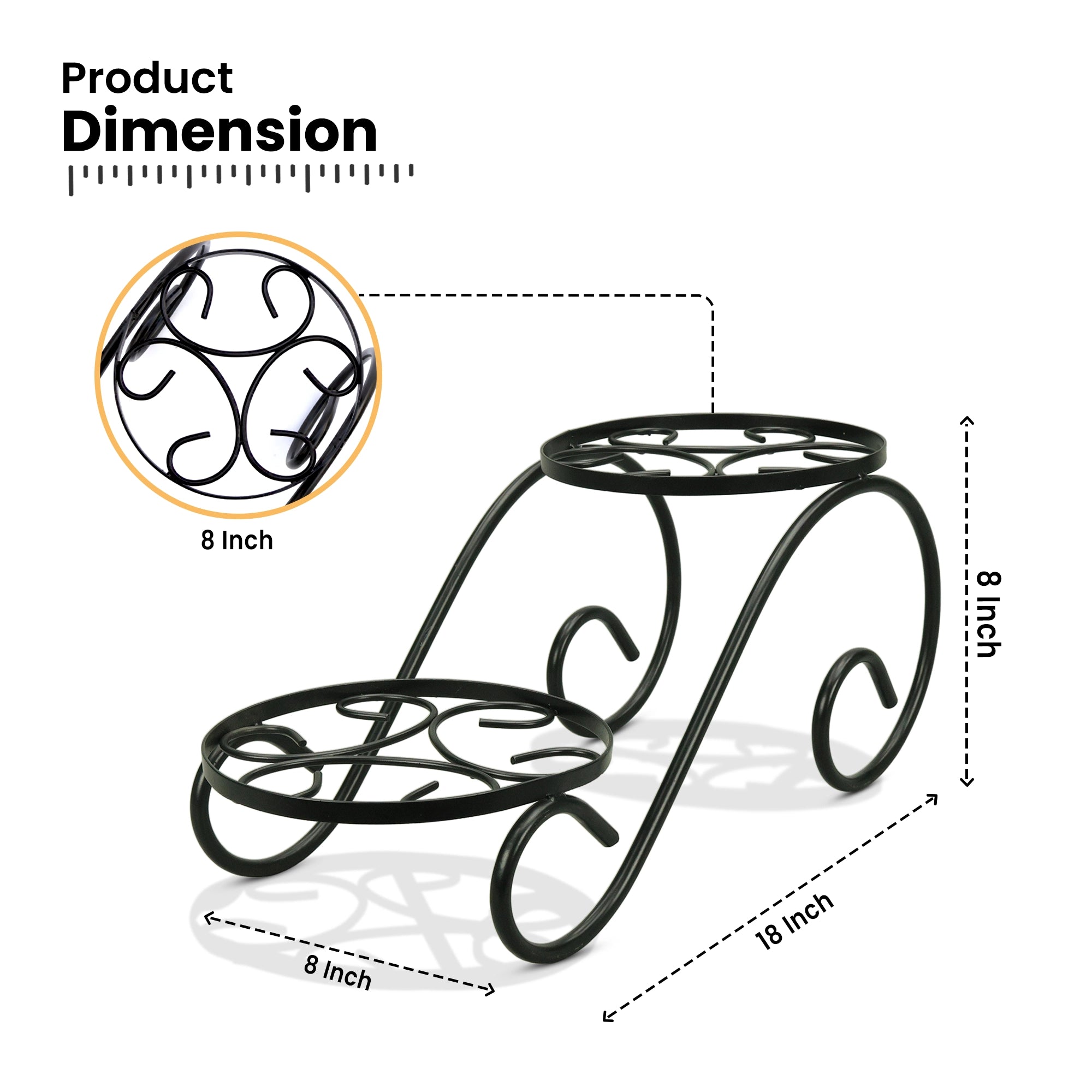 Urban Plant Twinset Stand for Plants (Pack of 2)