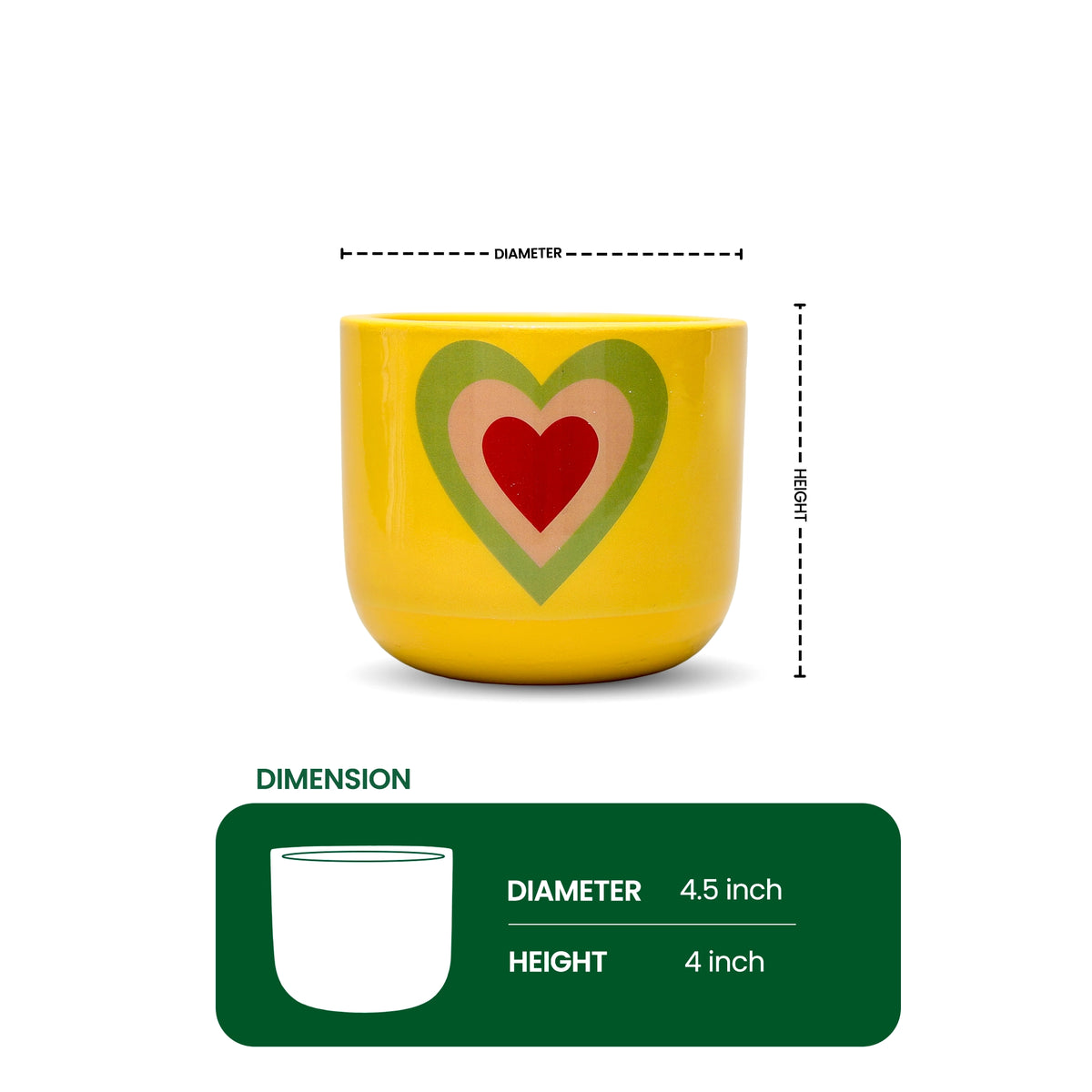 Urban Plant Heart Bloom Terracotta Pot