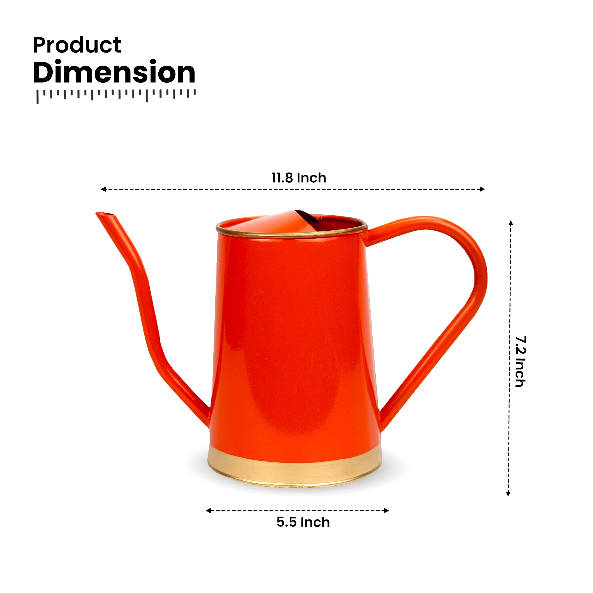 Urban Plant Metal Watering Can - 1.5 L orange 
