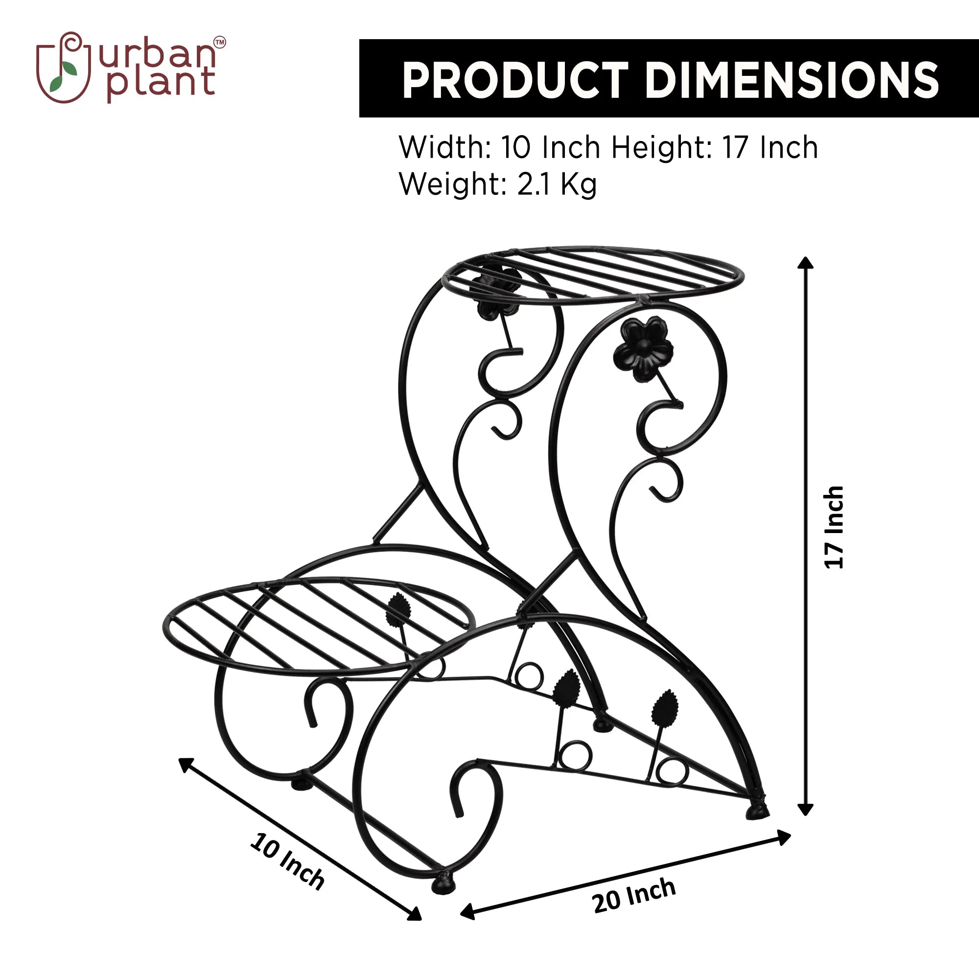 Two Tier Pot Stand (Set of 2) (1147) Pot Stand Urban Plant 