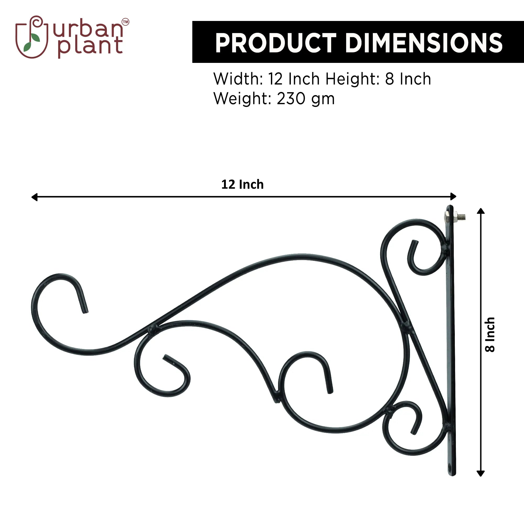 Curved Wall Bracket for Plant ( Set of 2 ) Urban Plant 