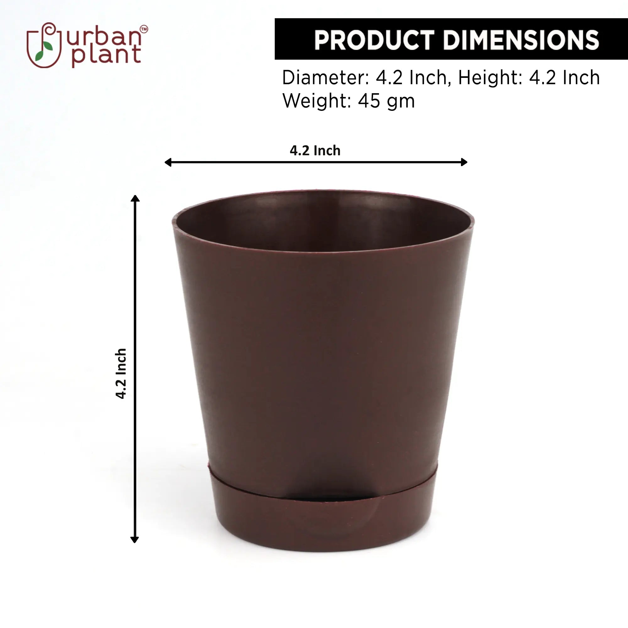Vivid Self-Watering 4" Pot for Tabletop (Set Of 4) Urban Plant 