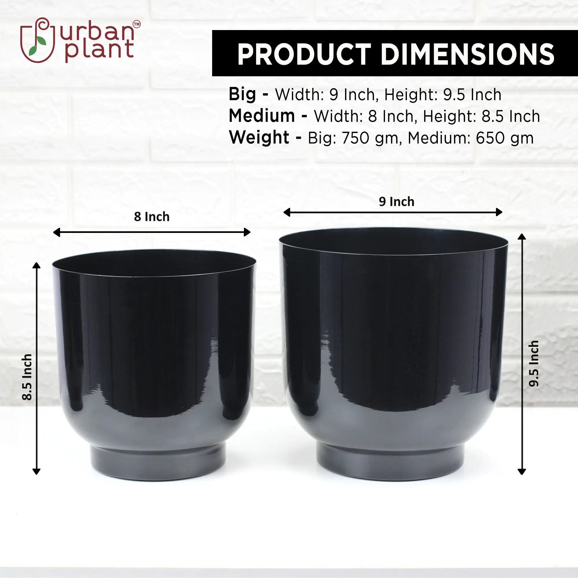 Orchid Metal Planter Pot Container (Set of 2) Table Top Planter Urban Plant Table Top Planter Urban Plant 