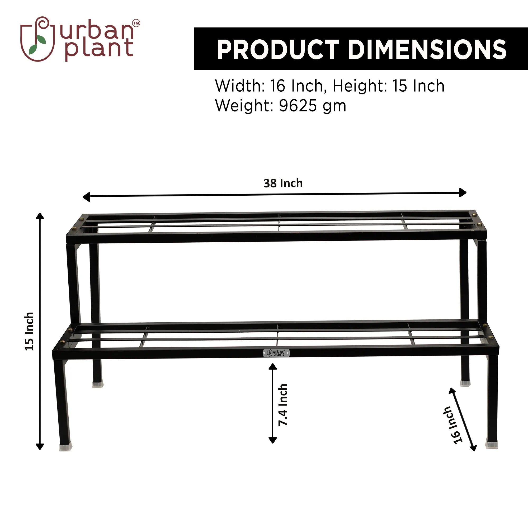 Heavy Duty 2 Step Planter Pot Stand- Best Outdoor & Indoor Garden Stand (Easy Assembly) Planter Stand Urban Plant 